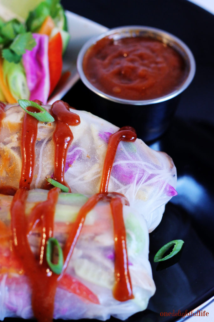 Rock and roll! Barbecue Chicken Spring Rolls not only use up leftovers but are a healthy option for an appetizer. 