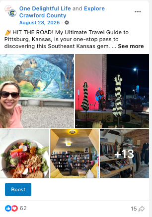 Sponsored Travel Partnership with Crawford County Kansas