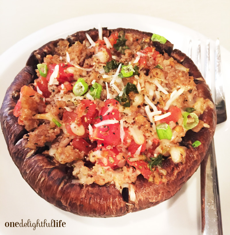 Intended to be a side dish, these mushrooms are filling enough that they could be one's lunch meal.