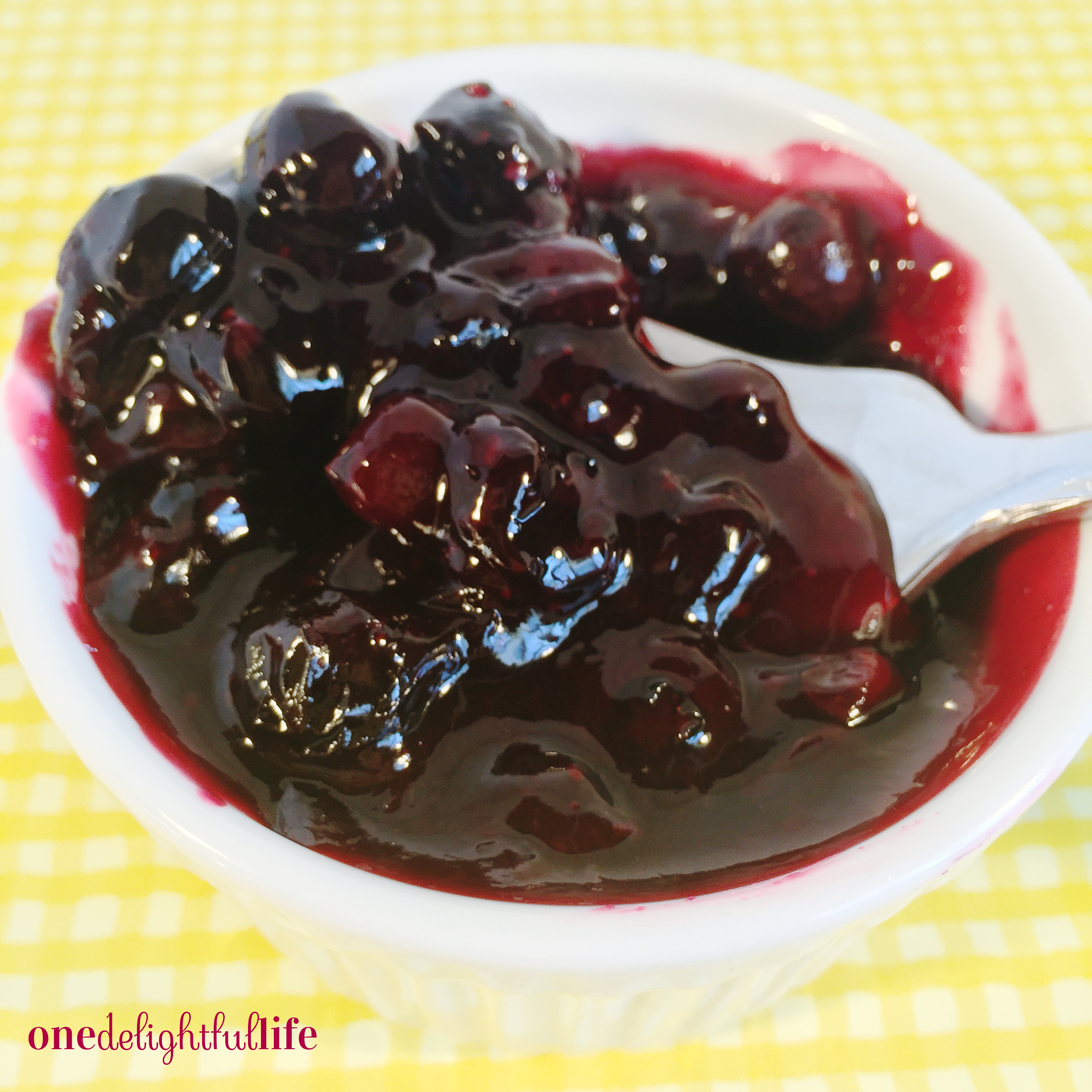 Extra blueberry sauce is an ideal compliment to buttermilk pancakes, muffins, or on top of your overnight oats.