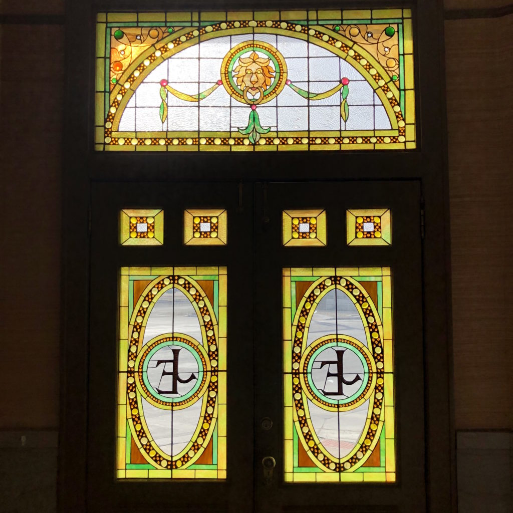 Stained Glass Windows in Old Bank
