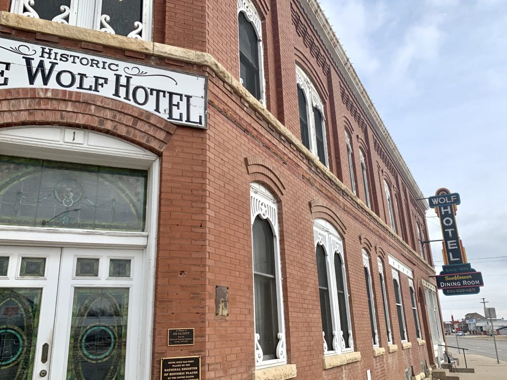 Historic Wolf Hotel in Ellinwood, Kansas 
