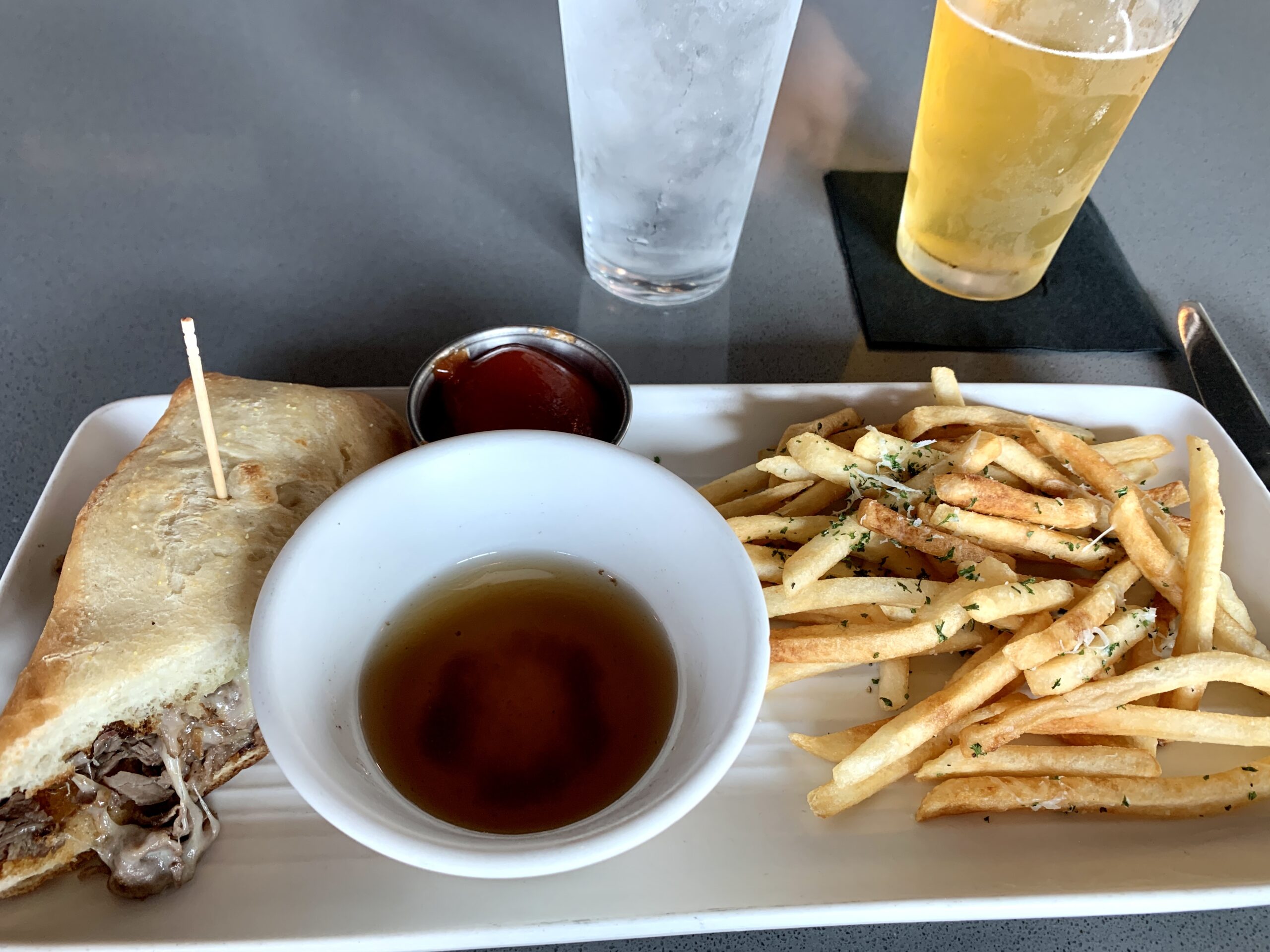 Brick + Mortar French Dip Sandwich