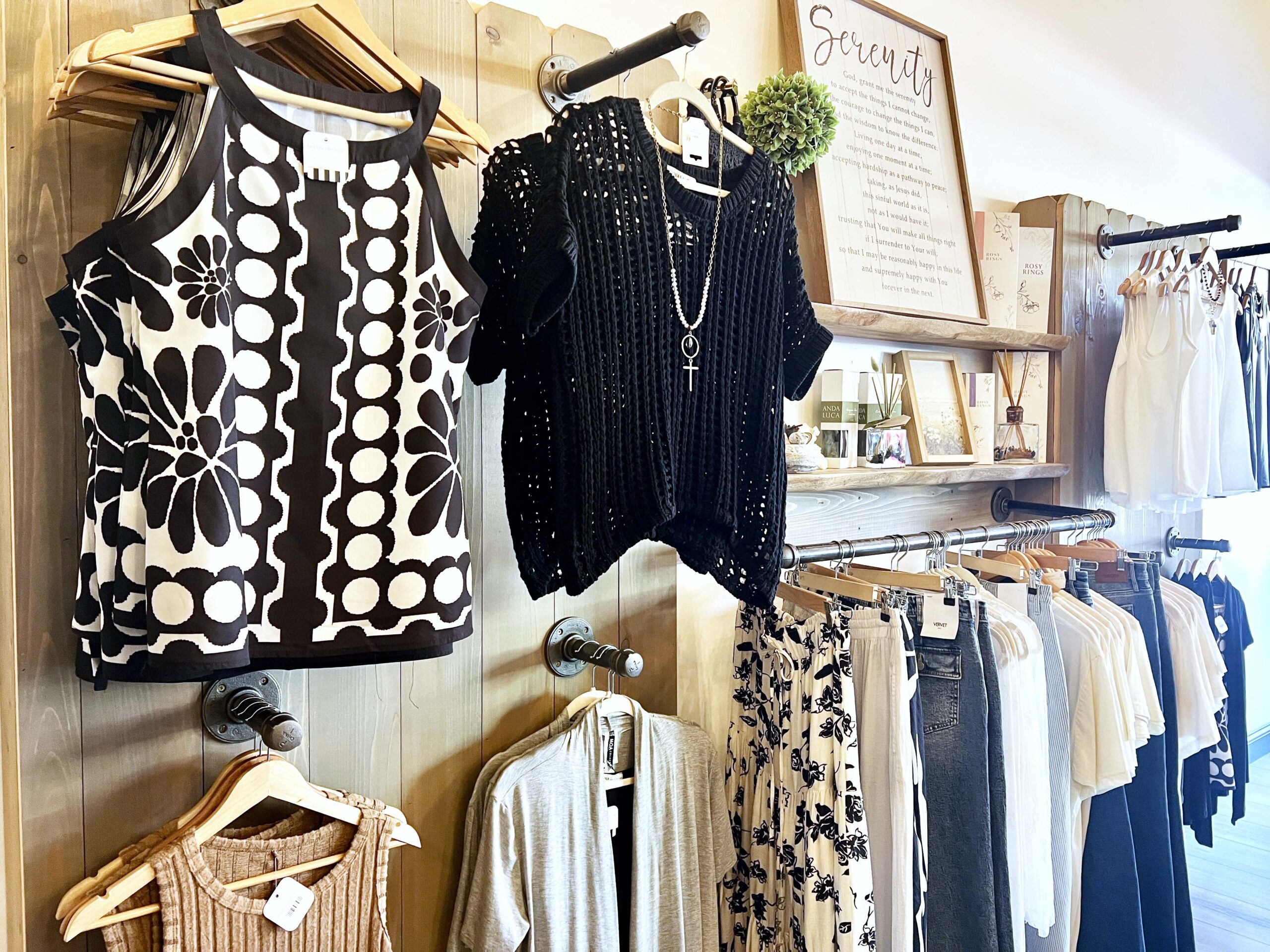 Clothing on display at Lou Lou's Boutique in Goodland. 