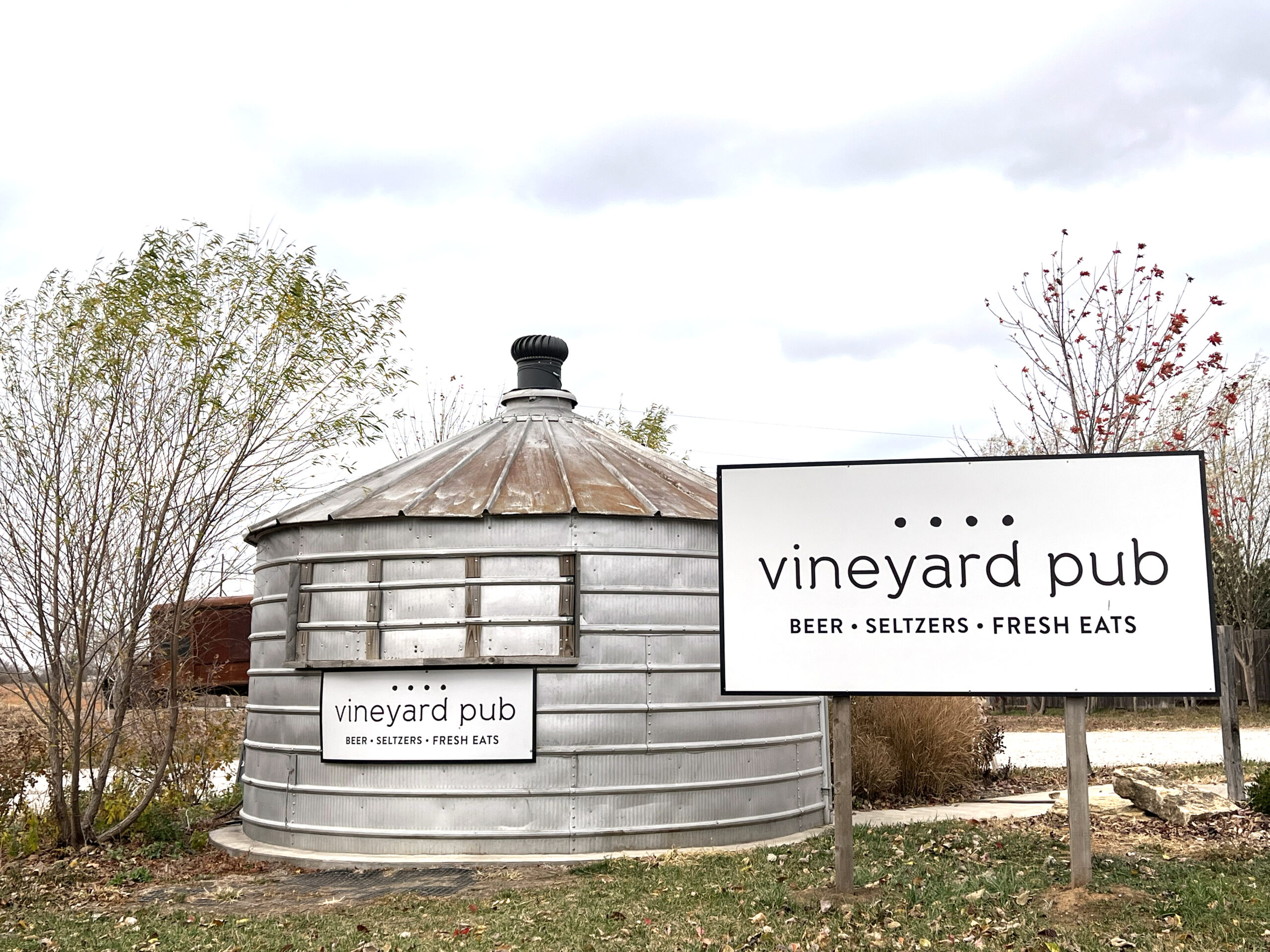 KC Wine Company Vineyard Pub Sign