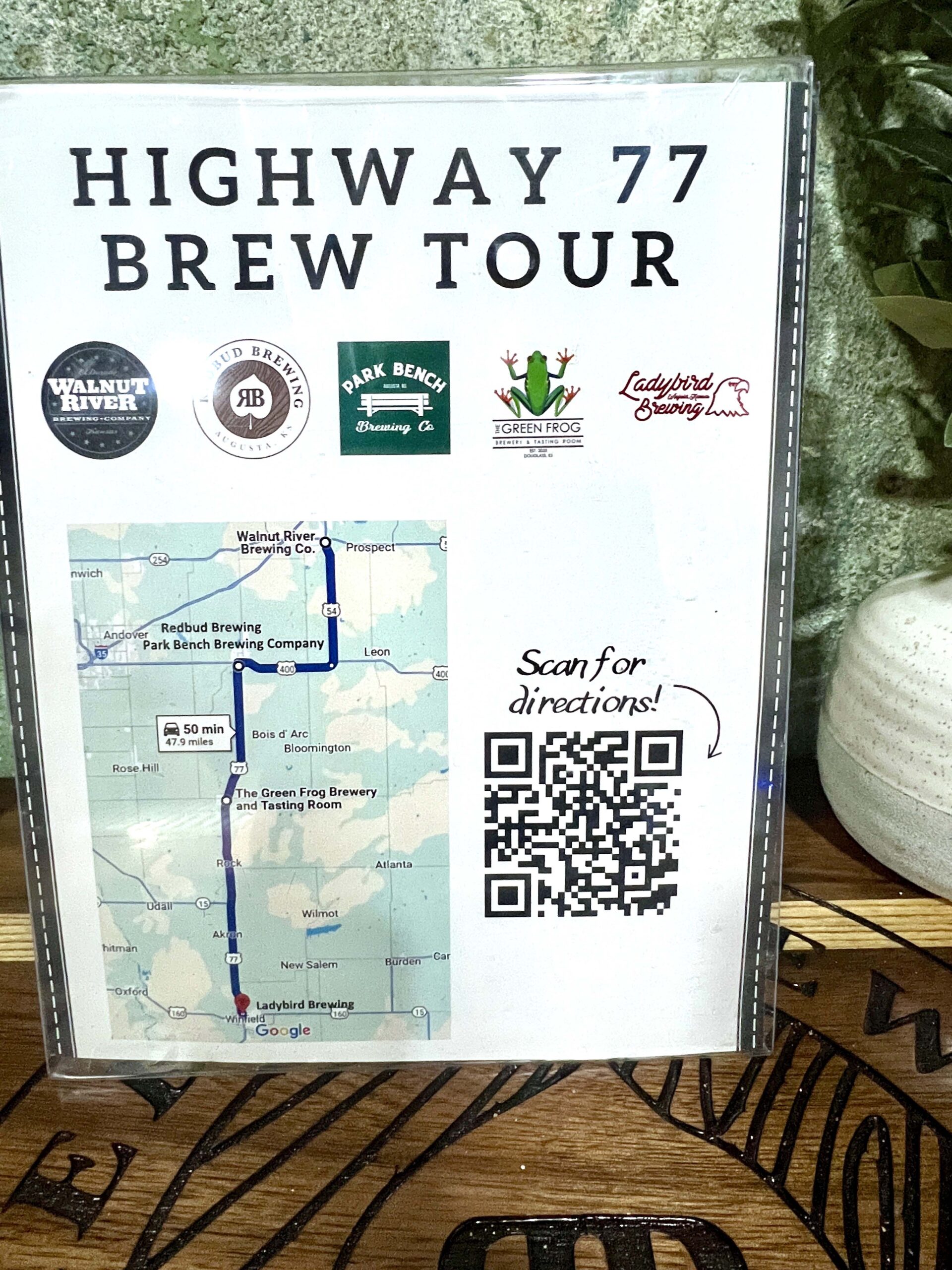 High way 77 Brewery Tour Map