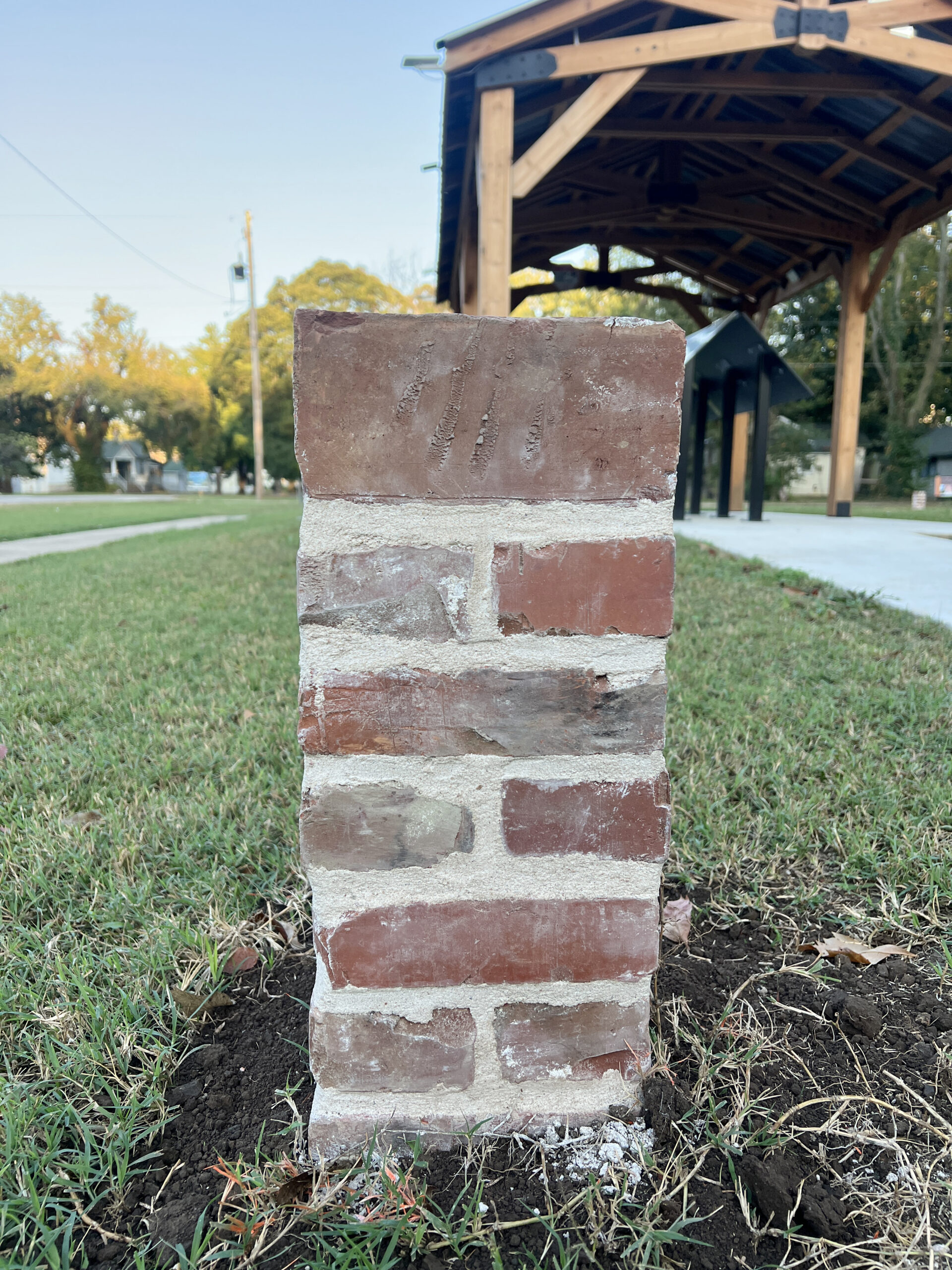 A bricklayer's fingerprints can still be seen in the church's original bricks.