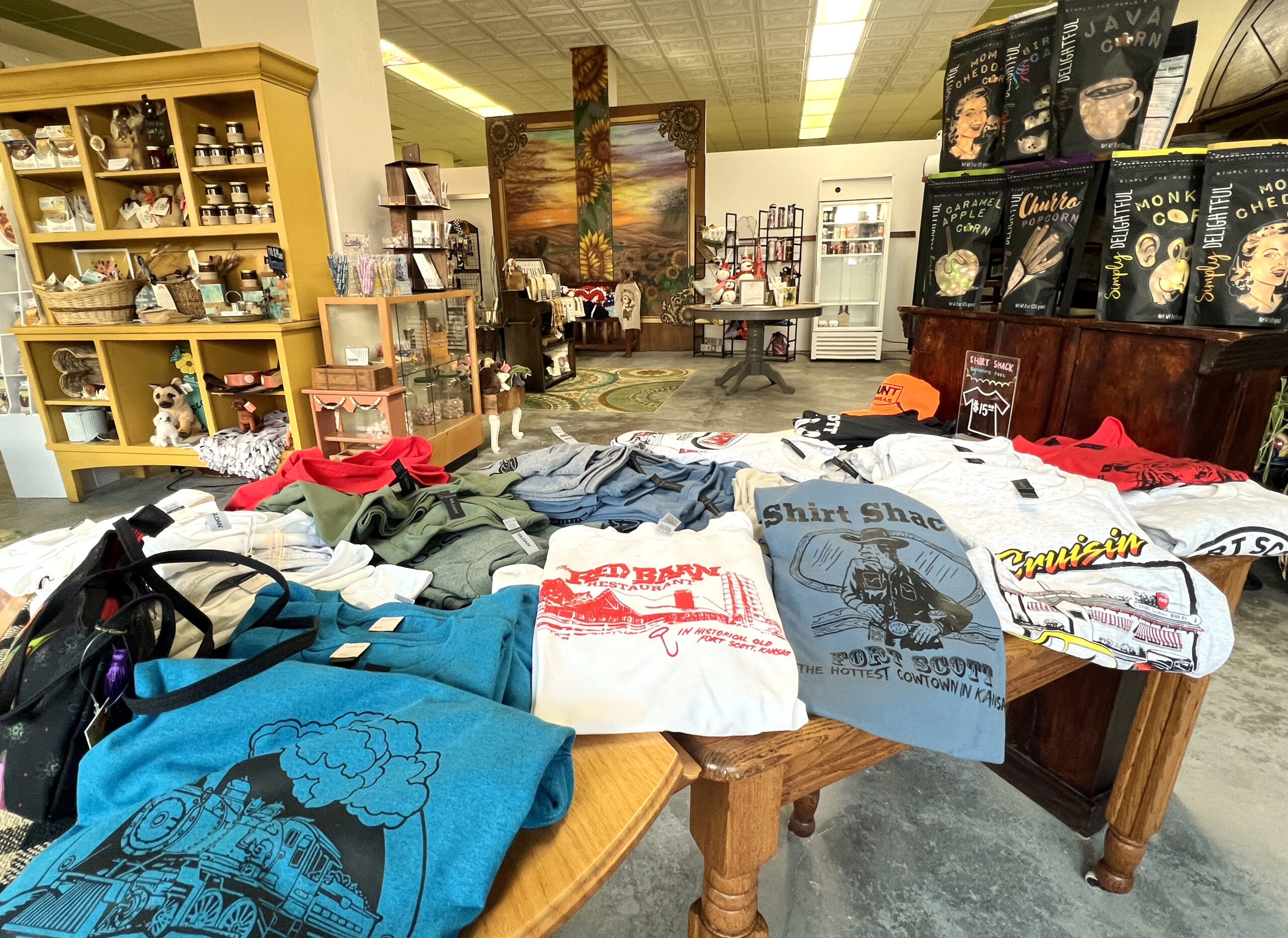 Adjacent to Cohn's Cafe on Main is the 100 South Main Mercantile & Market, which sells Kansas-made gifts and Fort Scott memorabilia