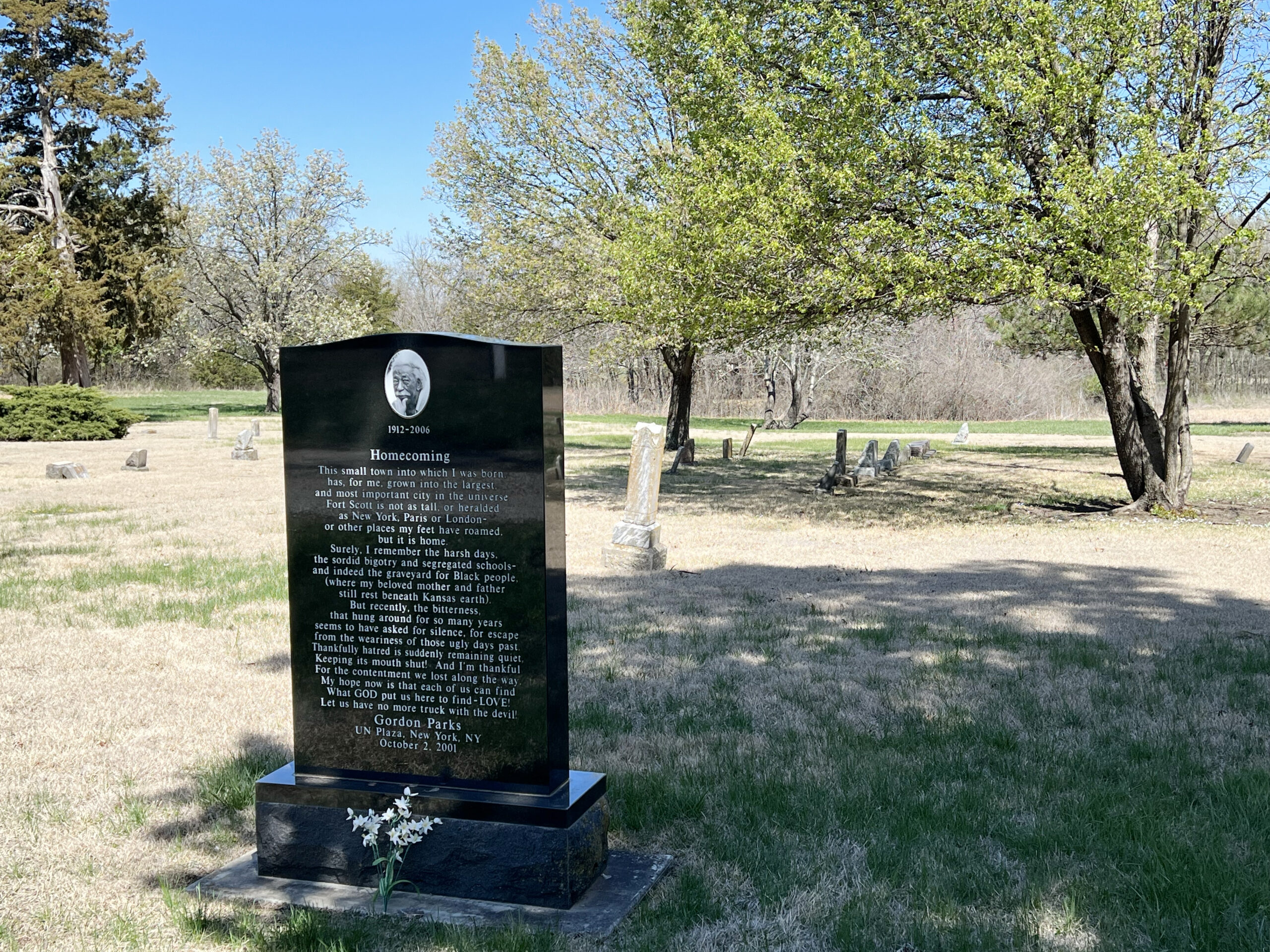Gordon Parks Tombstone in Fort Scott, Kansas