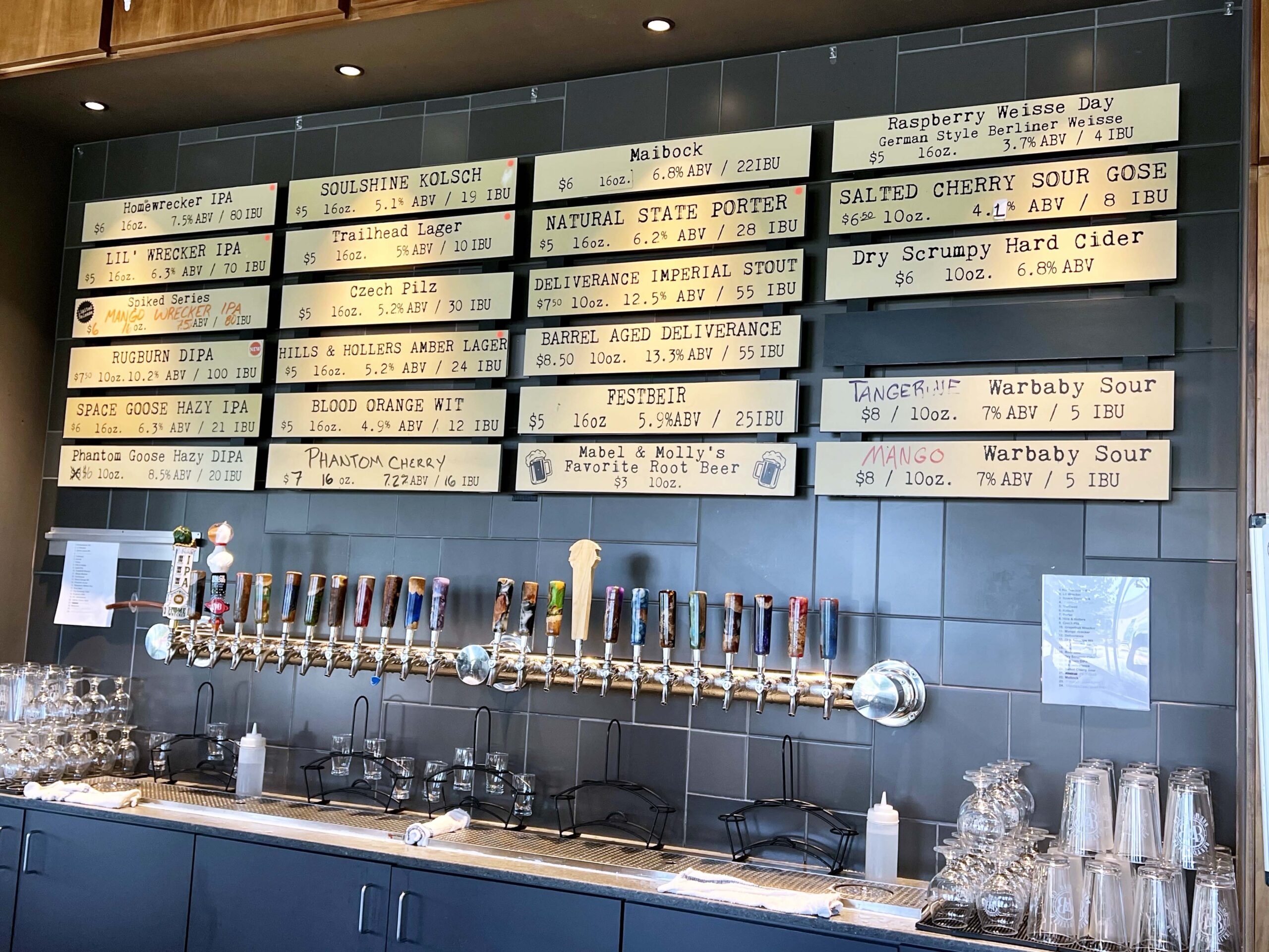 Bentonville Brewing menu