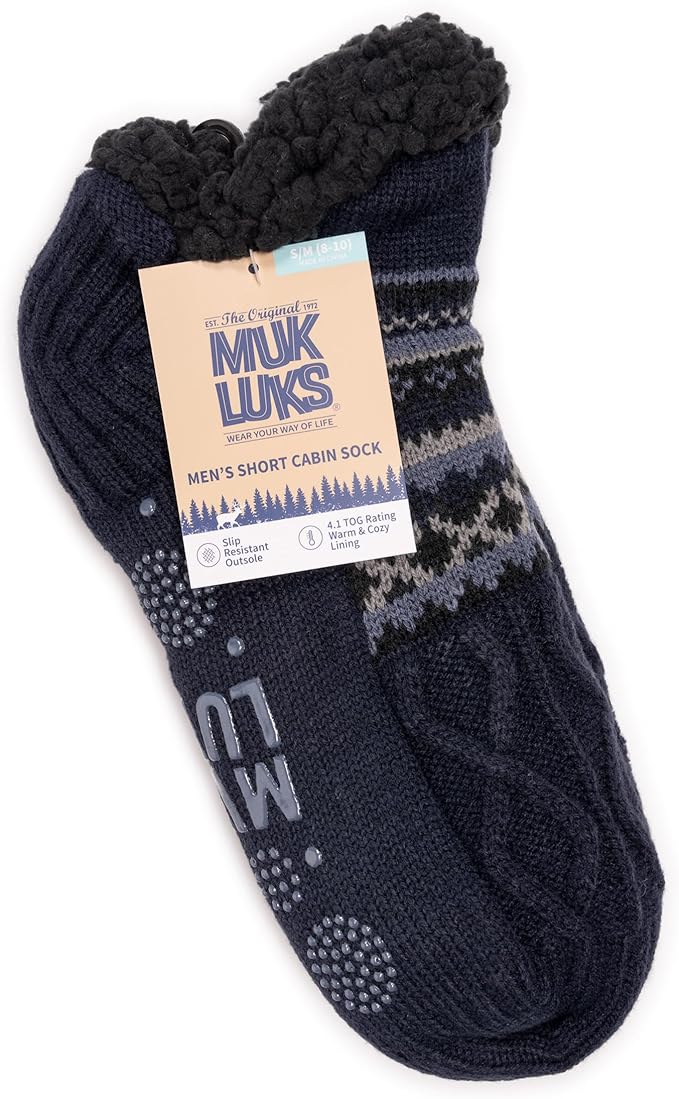 Muk Luks Men's Ankle Cabin Sock