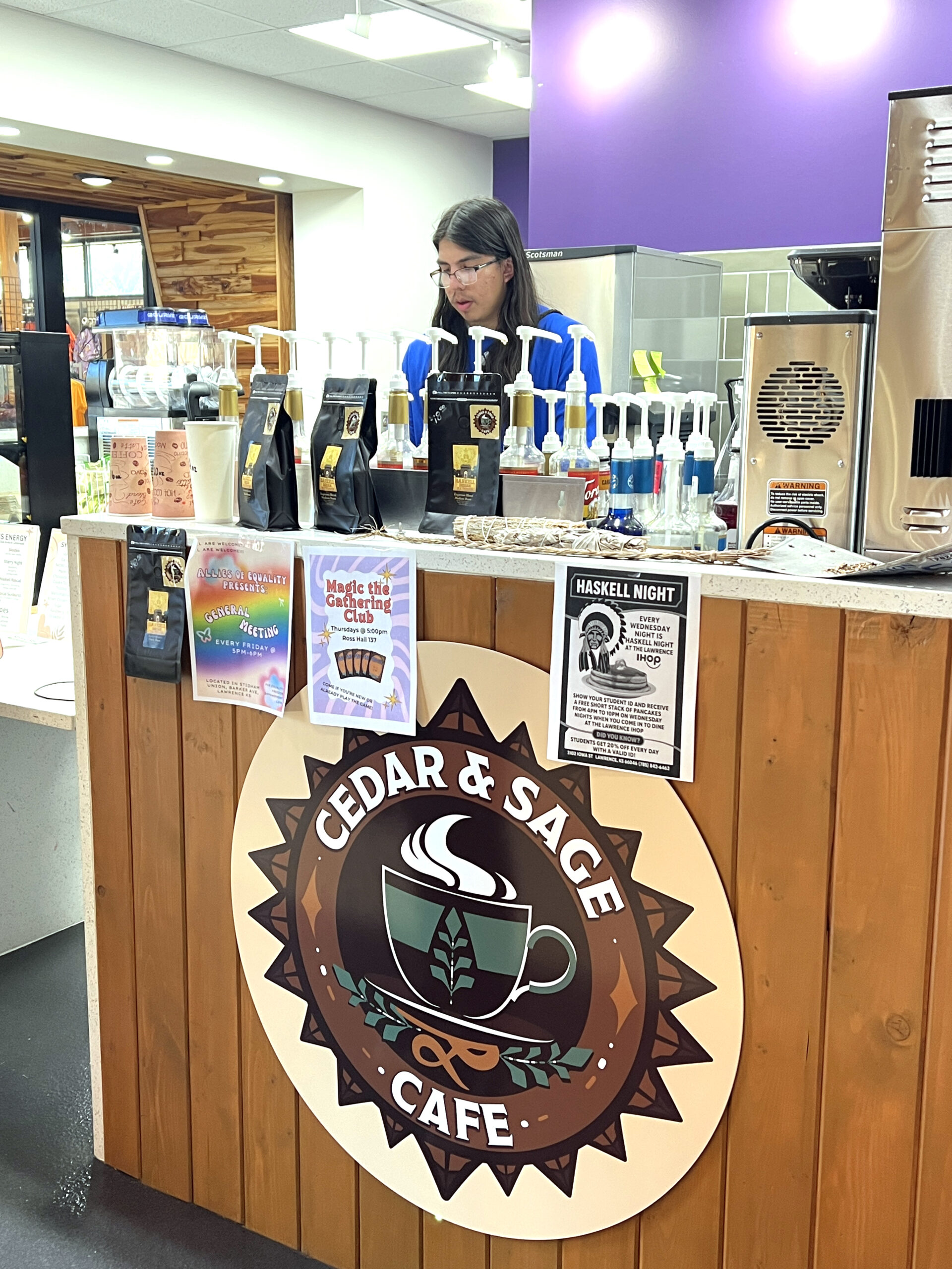 Cedar & Sage Café at Haskell Indian Nations University is operated by students.