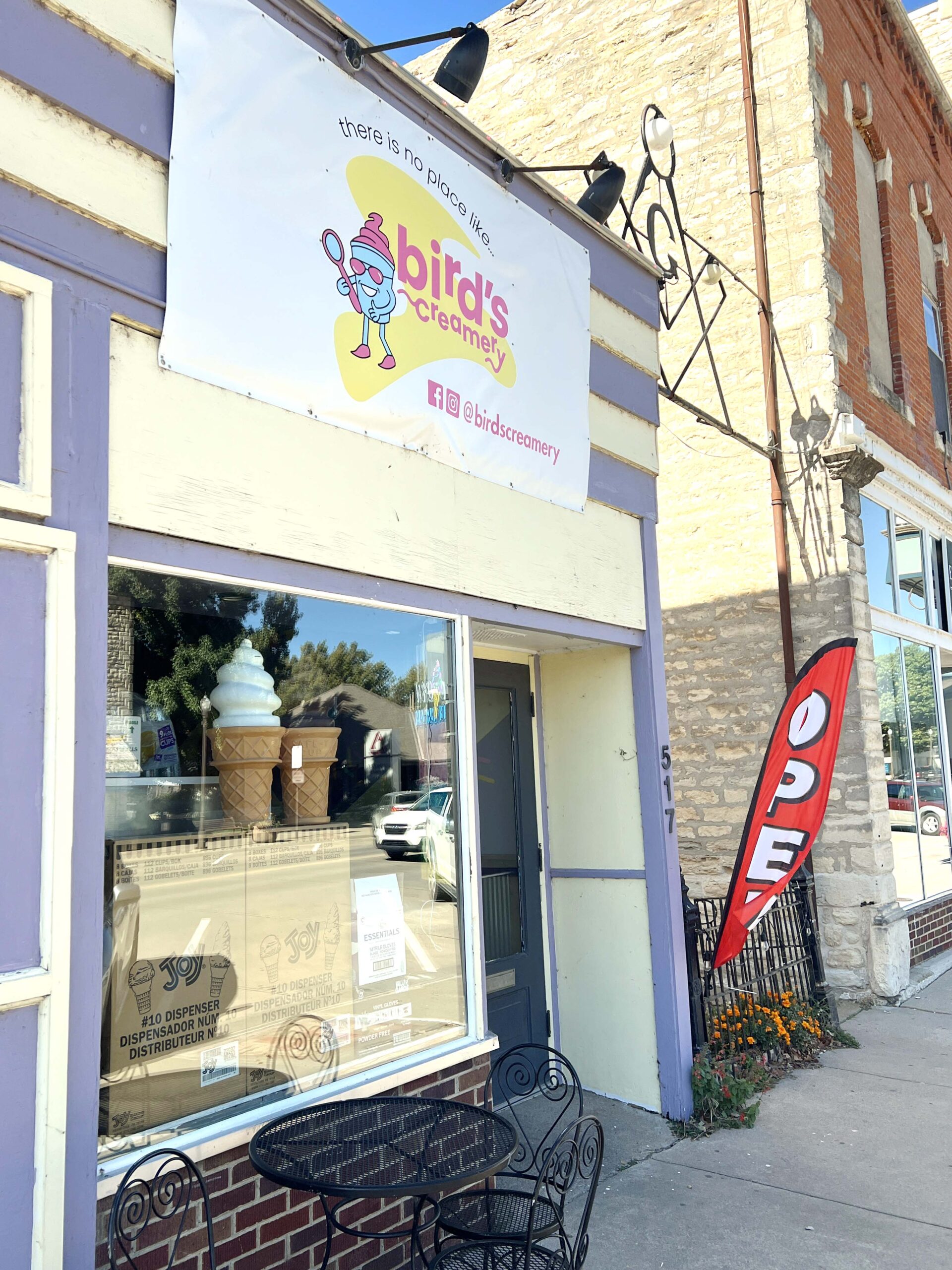 Bird's Creamery is an ice cream shop on Main Street in Wamego, Kansas. 