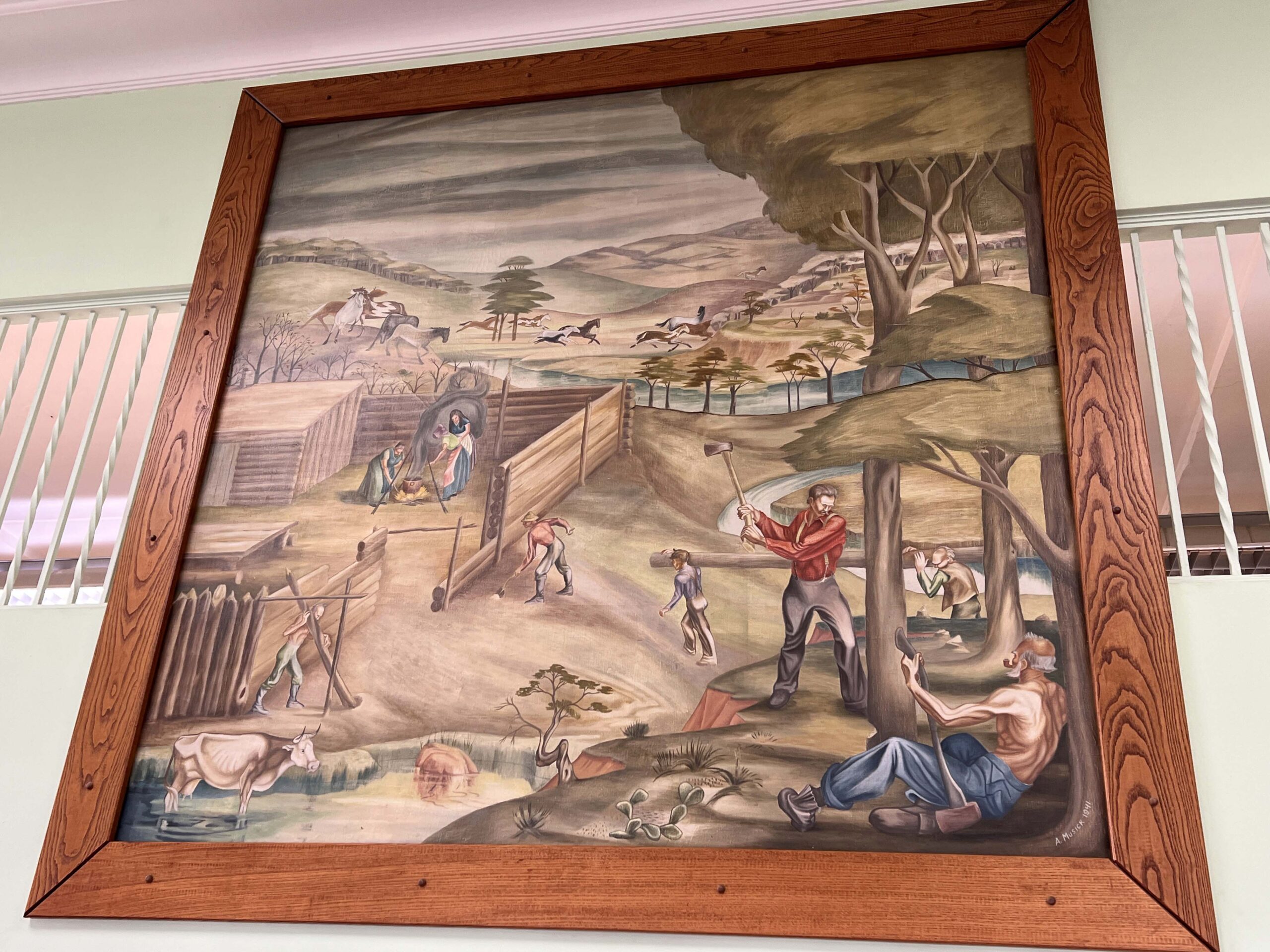 Artist Archie Musick painted