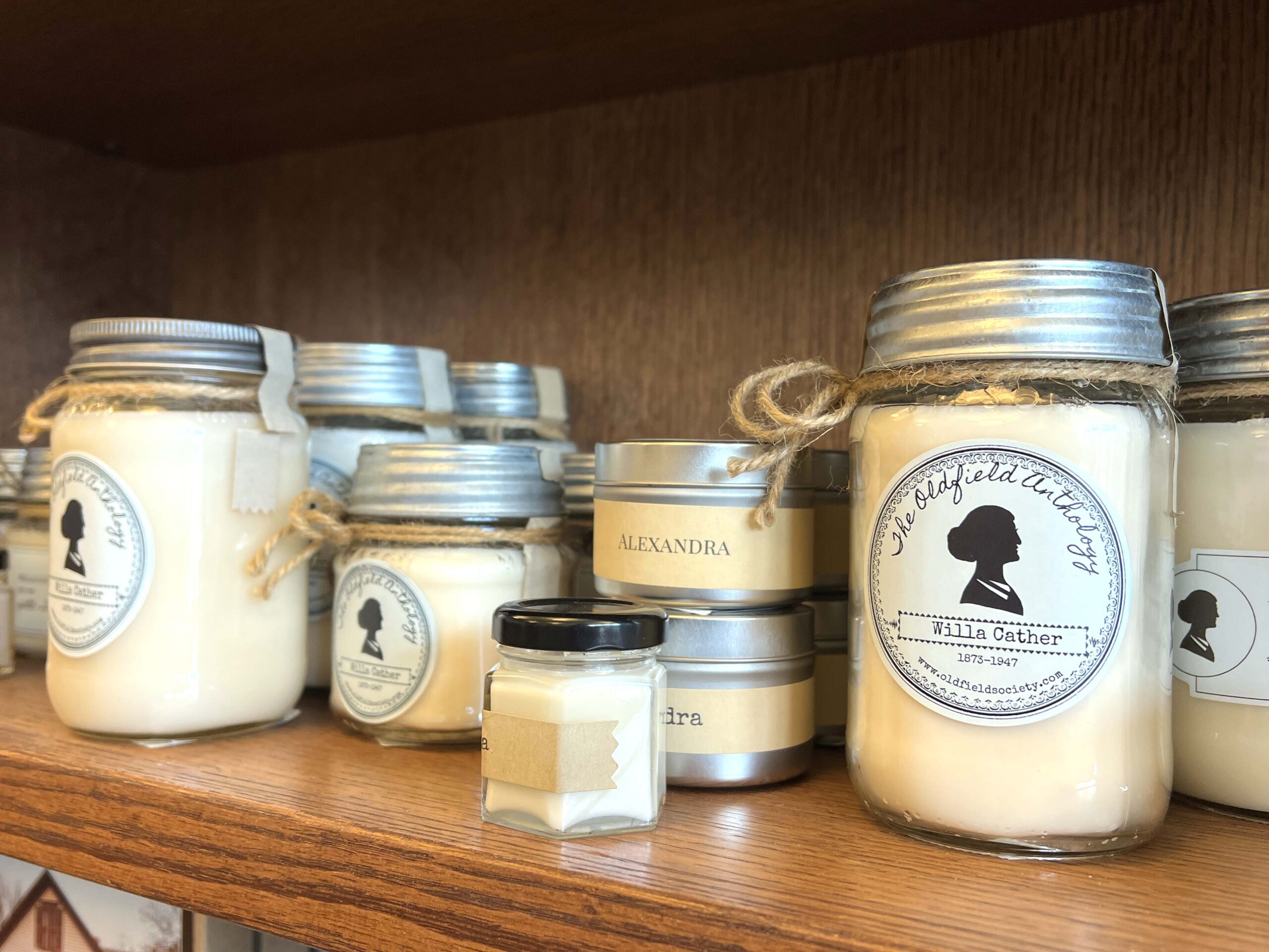 Numerous products celebrating Willa Cather's legacy are sold in the bookstore.