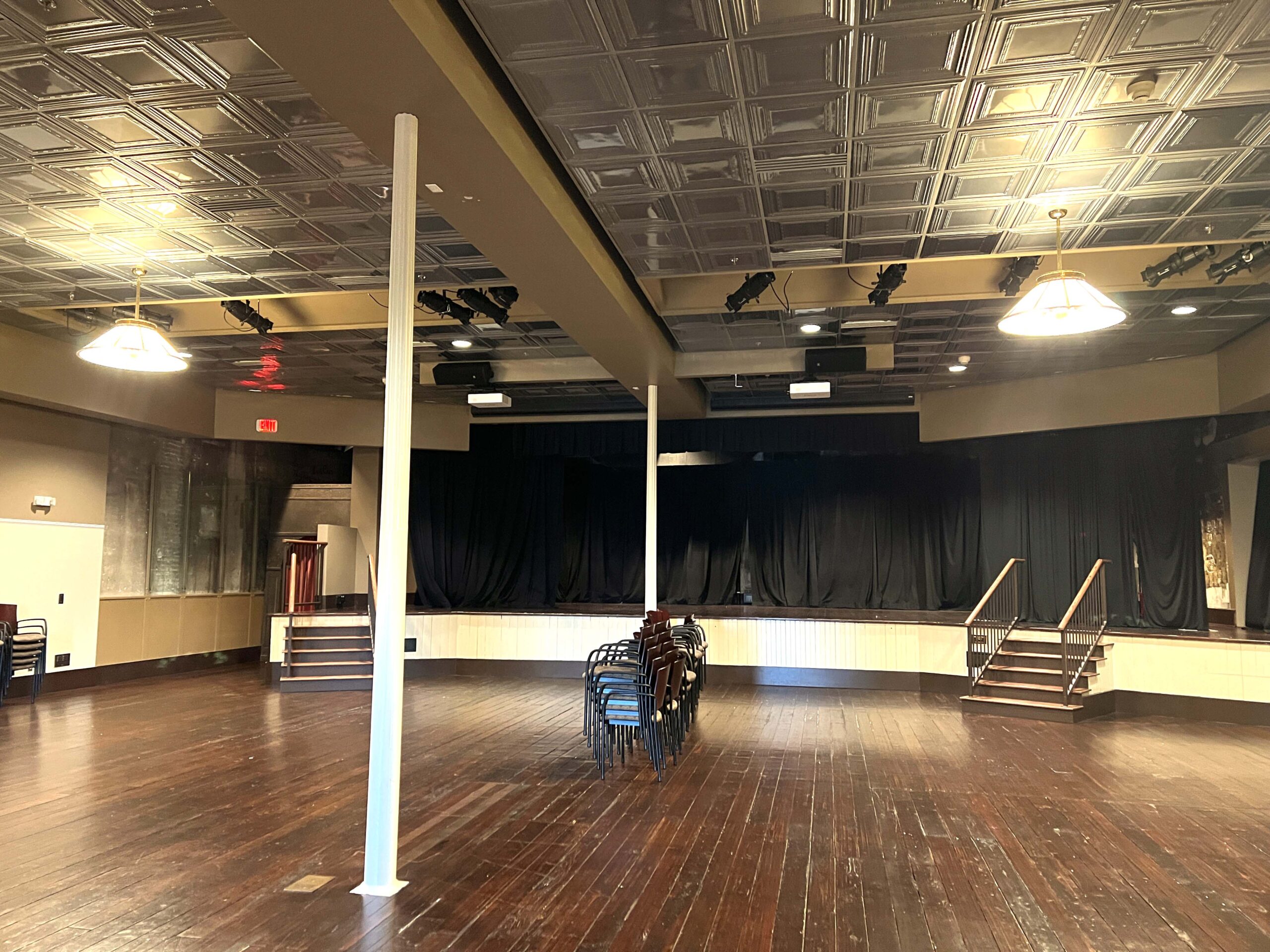 Red Cloud Opera House's interior hasn't been changed much besides restoring the floors and ceiling. 