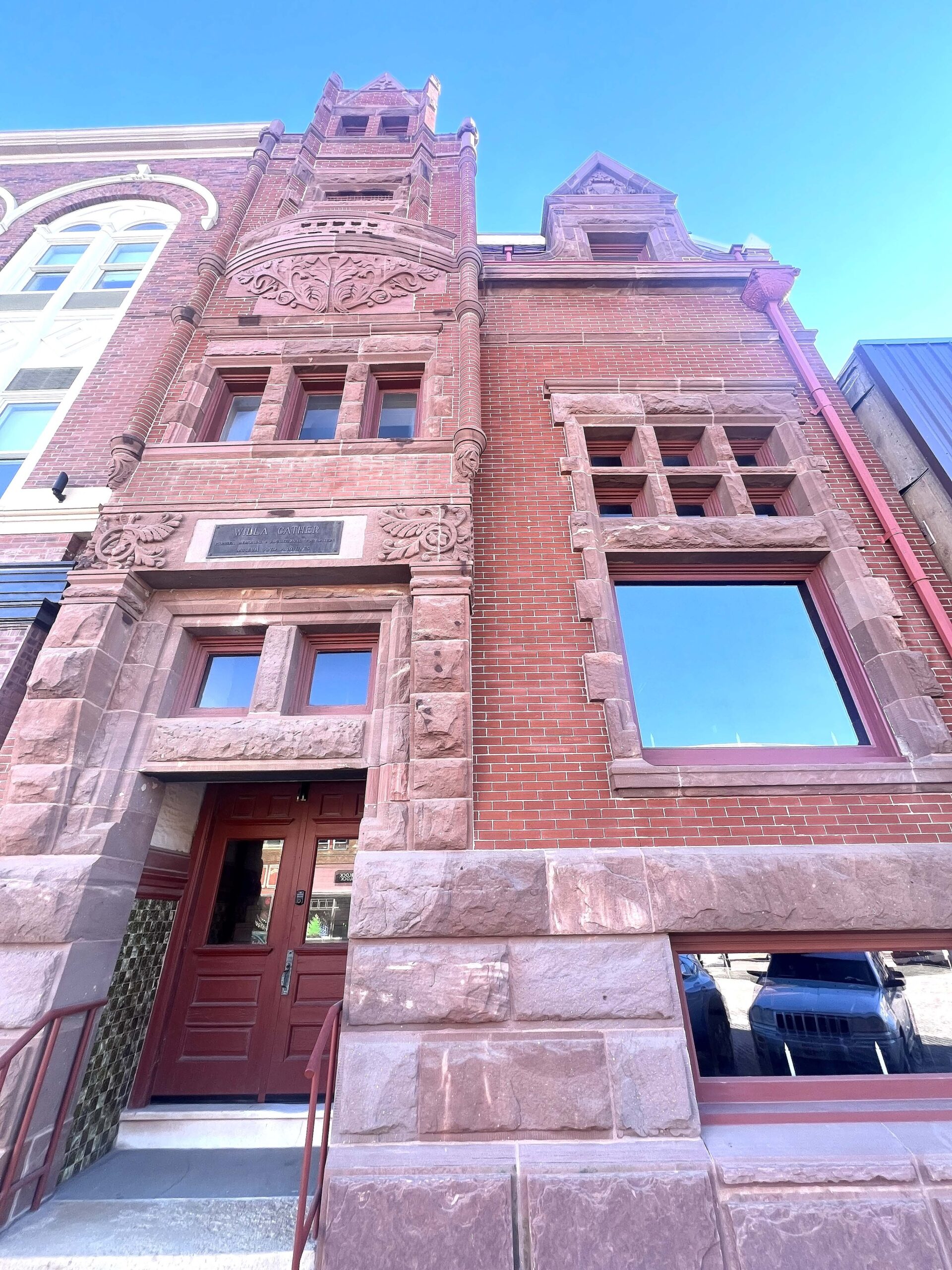 Erected in 1889, the Farmers & Merchants Bank is one of the oldest in downtown Red Cloud. 