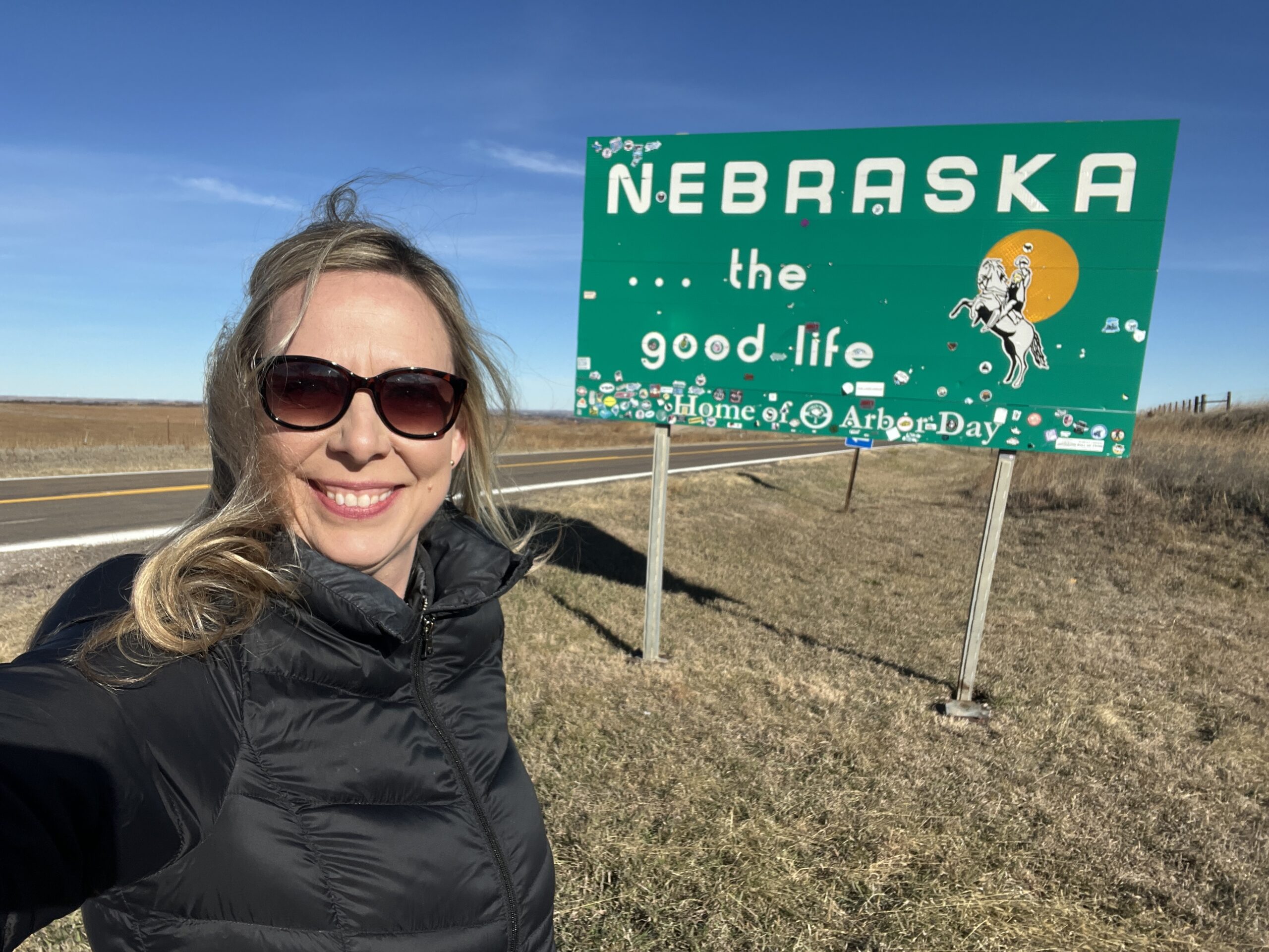 It was a windy day on the Nebraska prairie, but I wasn't going to miss my chance to snap a photo.