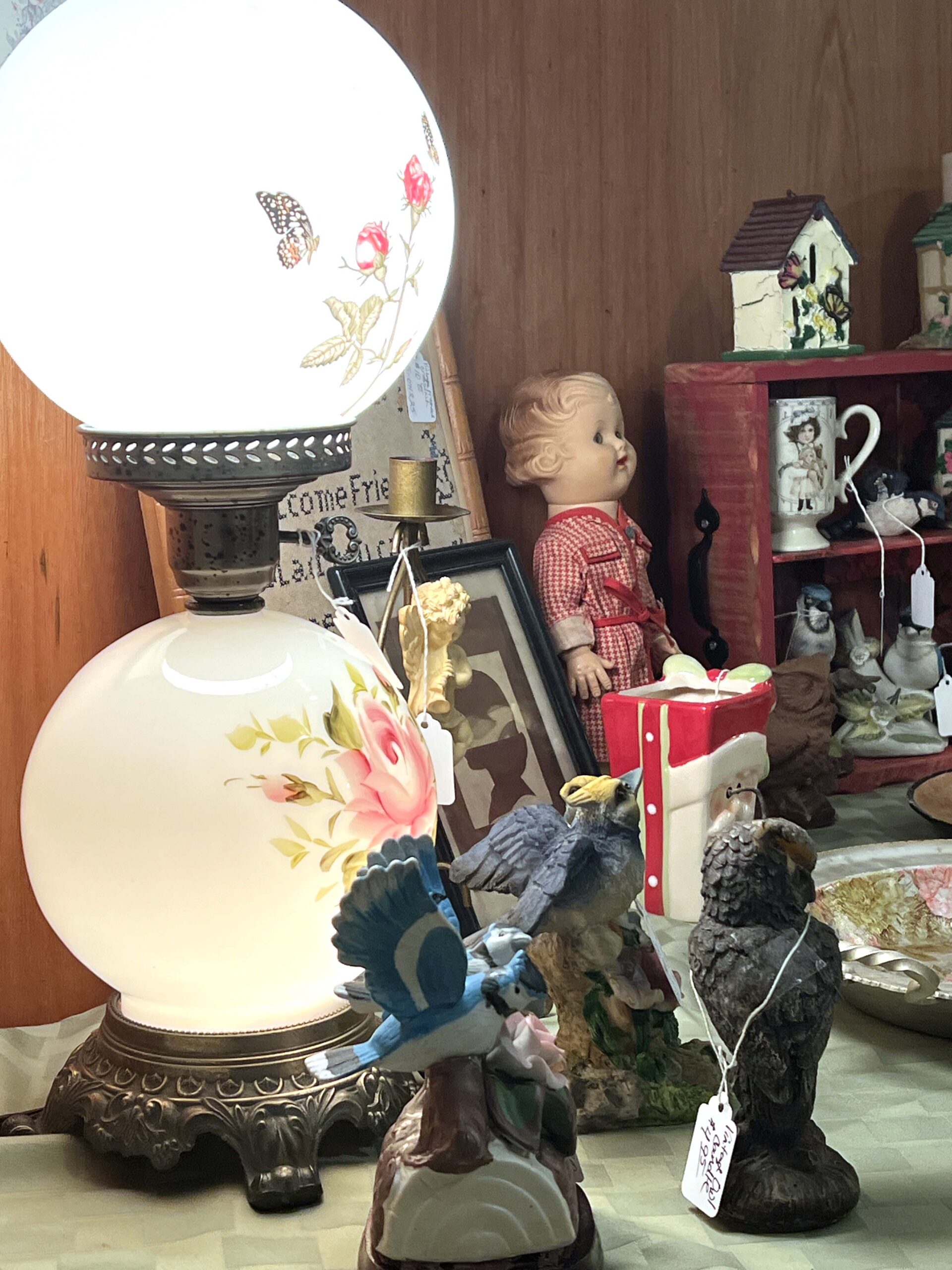 Antiques are sold in the rear of the store at Girard General Store.