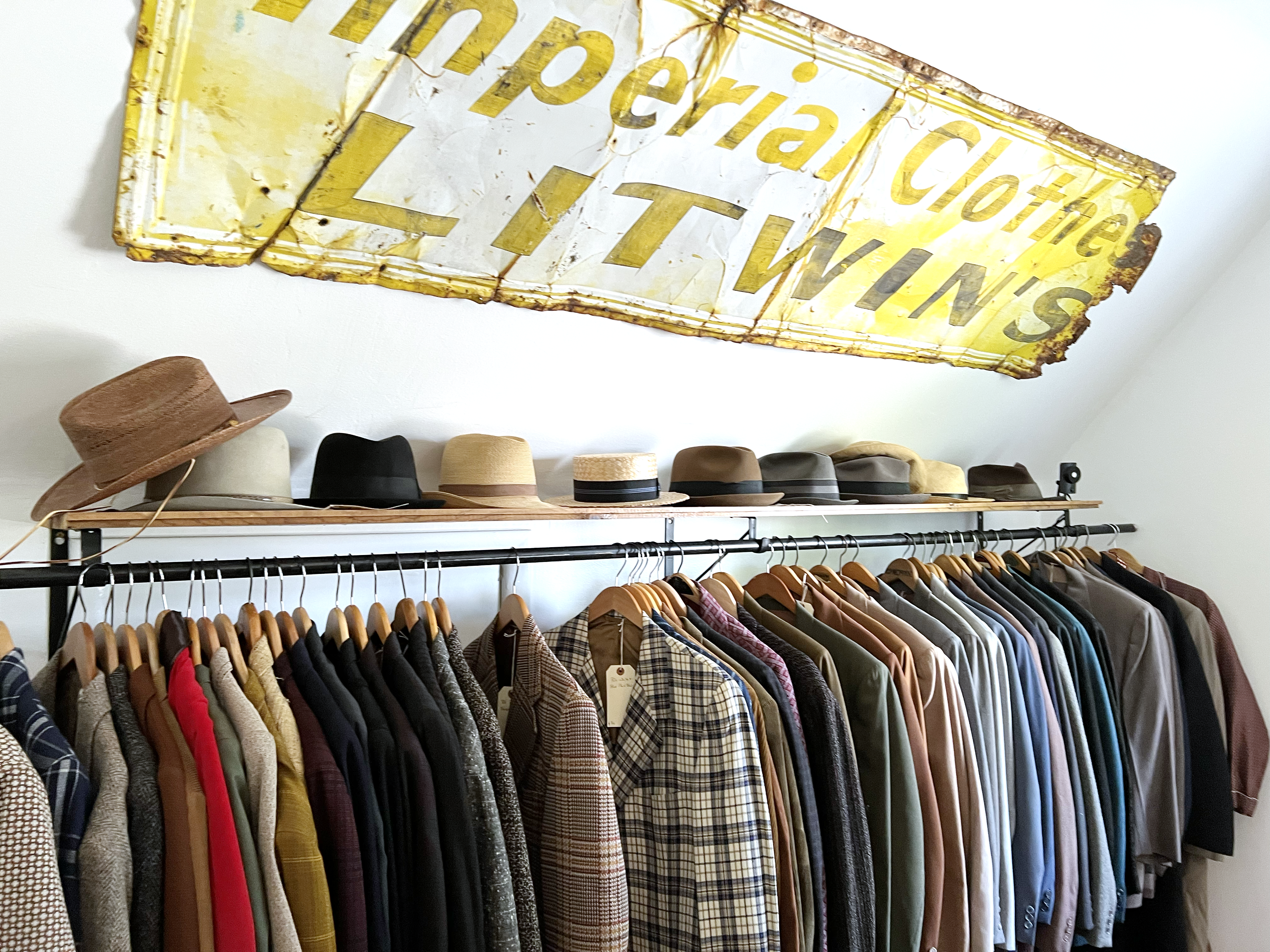 Camp Creak Vintage sells a pre-owned, retro collection of men's shirts, jackets, and hats.