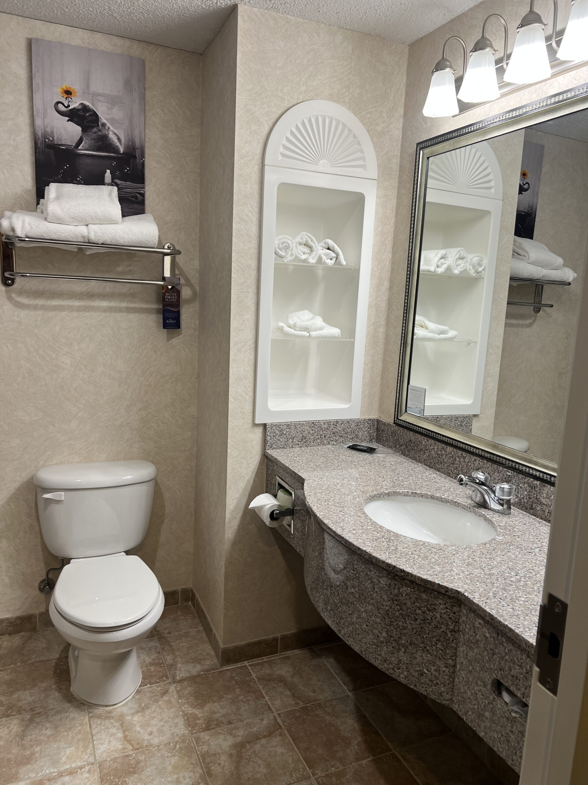 Baymont by Wyndham's bathrooms come with toiletries and a hair dryer. 