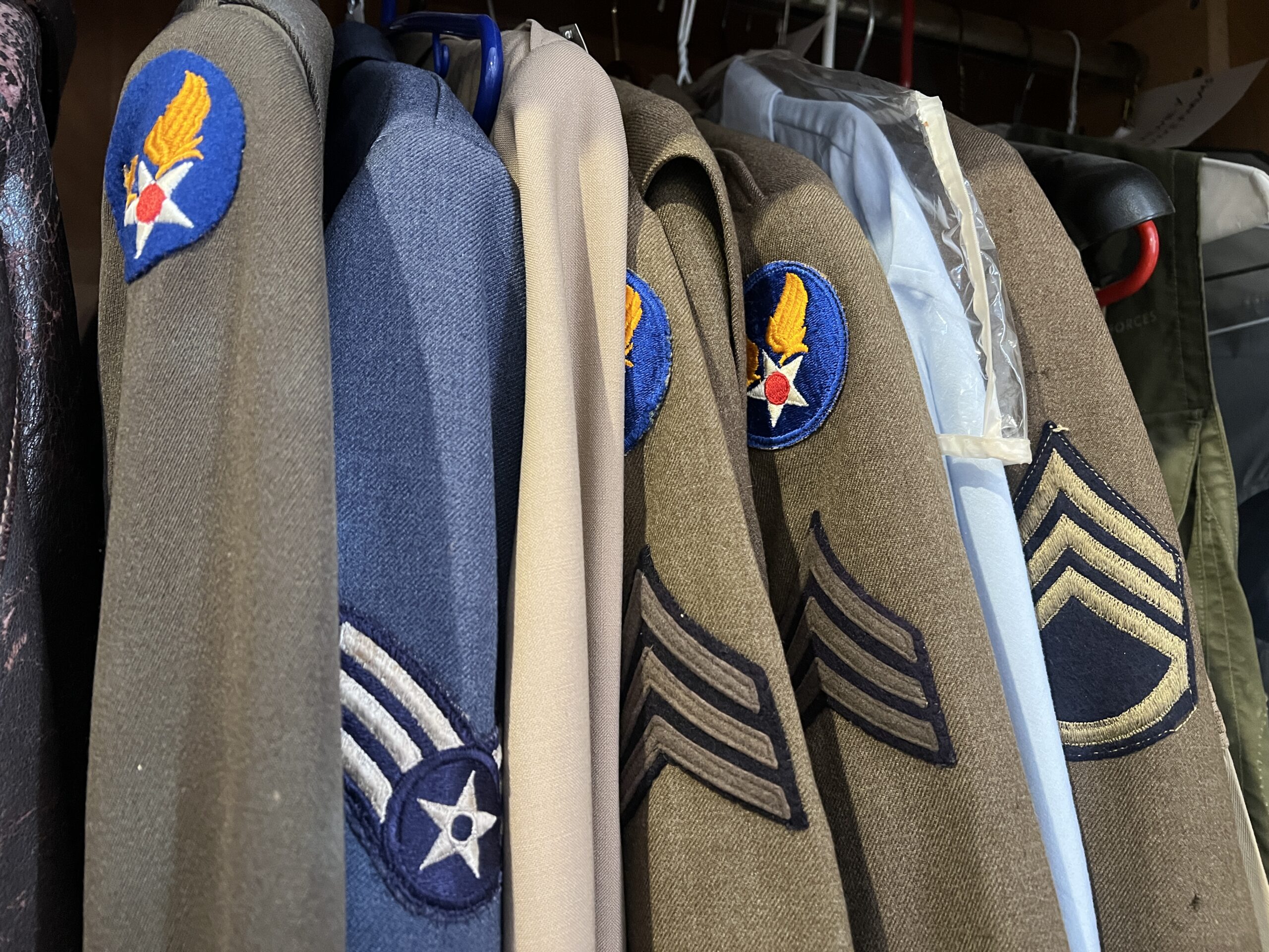 The main gallery's walls are covered in informational displays, and glass cases house airmen's personal artifacts. 