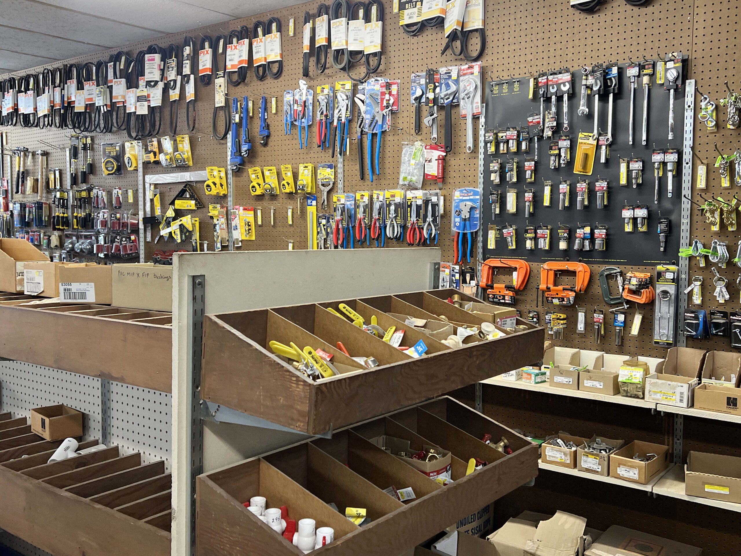 Everything from nuts and bolts to waffle irons are sold at Kenny's Hardware.