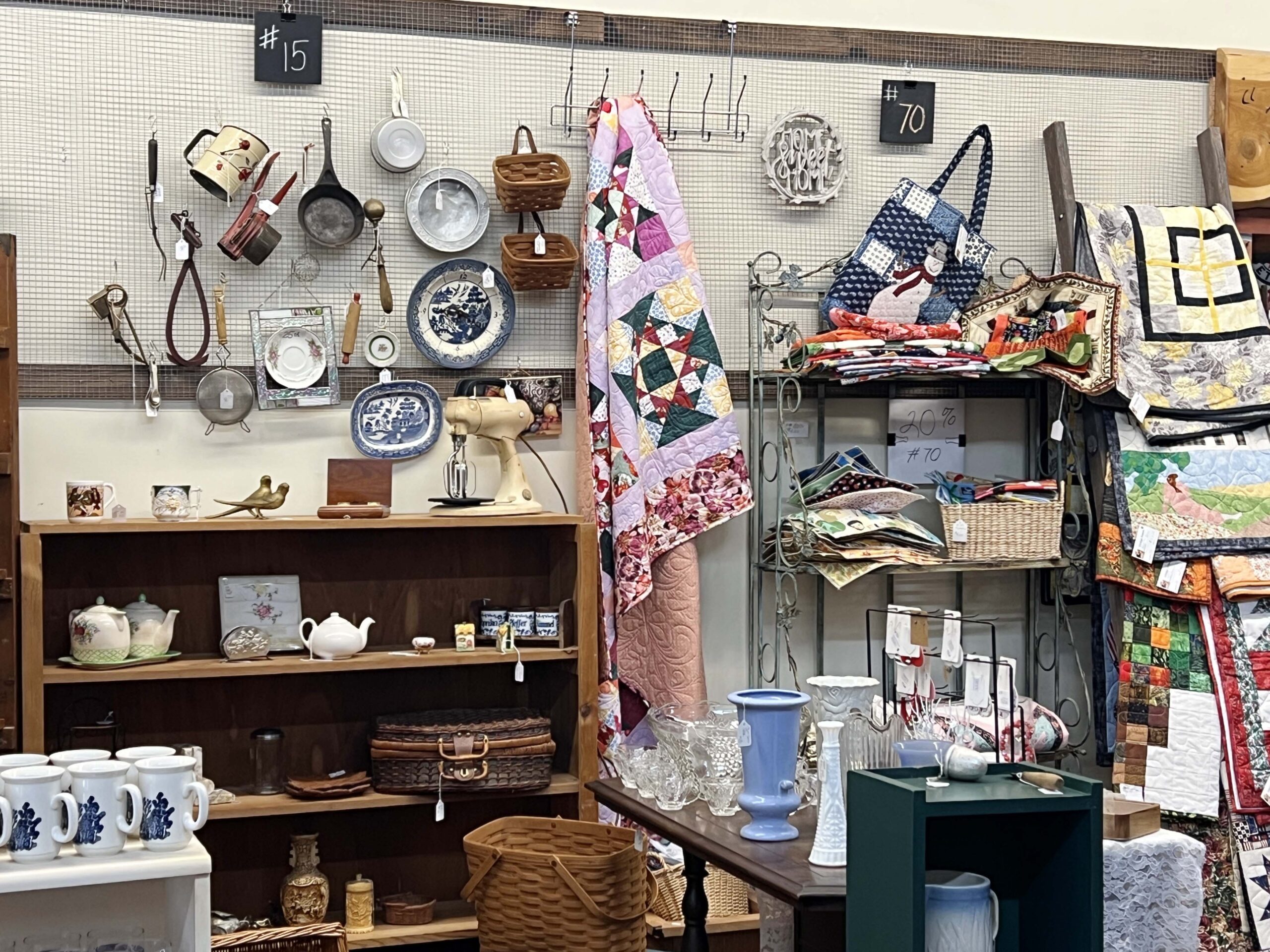 Vintage Sisters is home to more than 20 antiques and crafting vendors