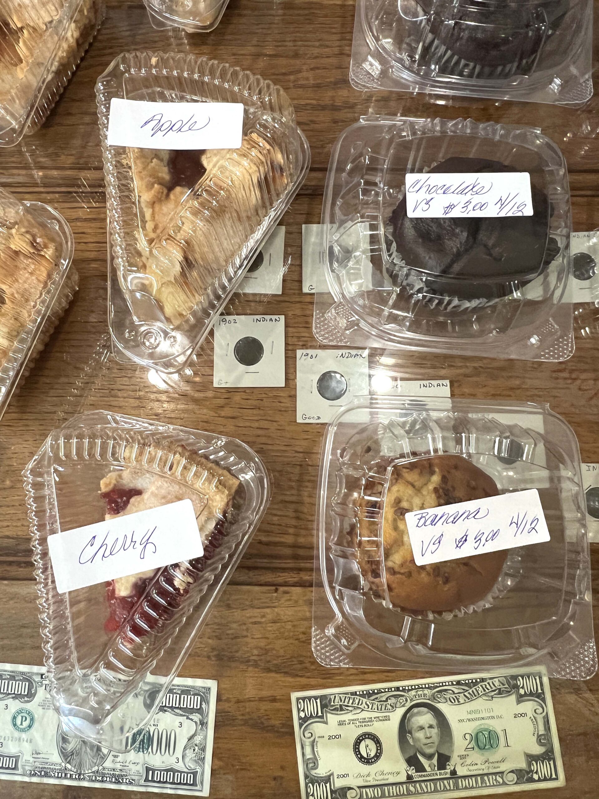 Sliced pie for sale at Vintage Sisters 