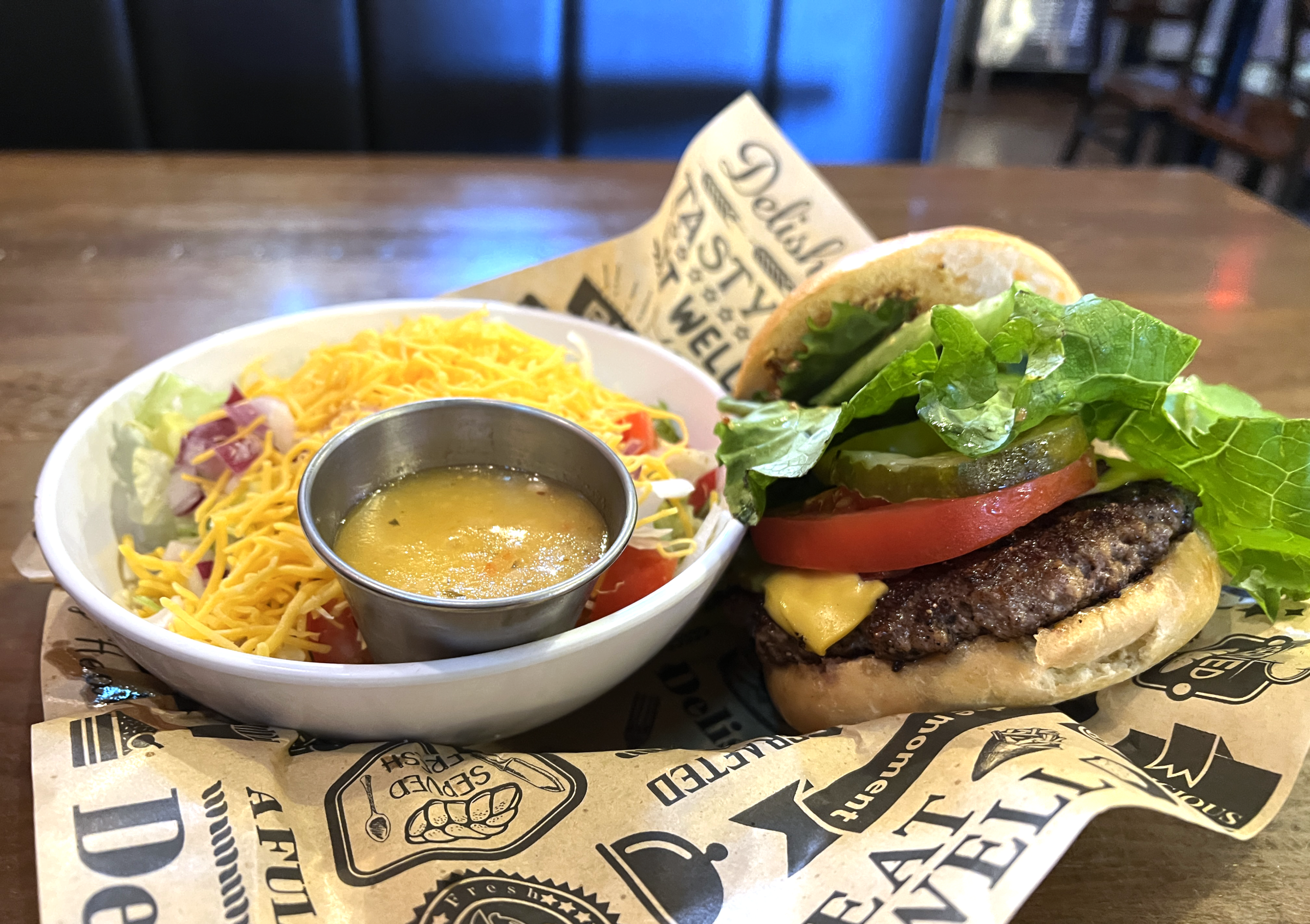 Wildcat Burger with House Salad