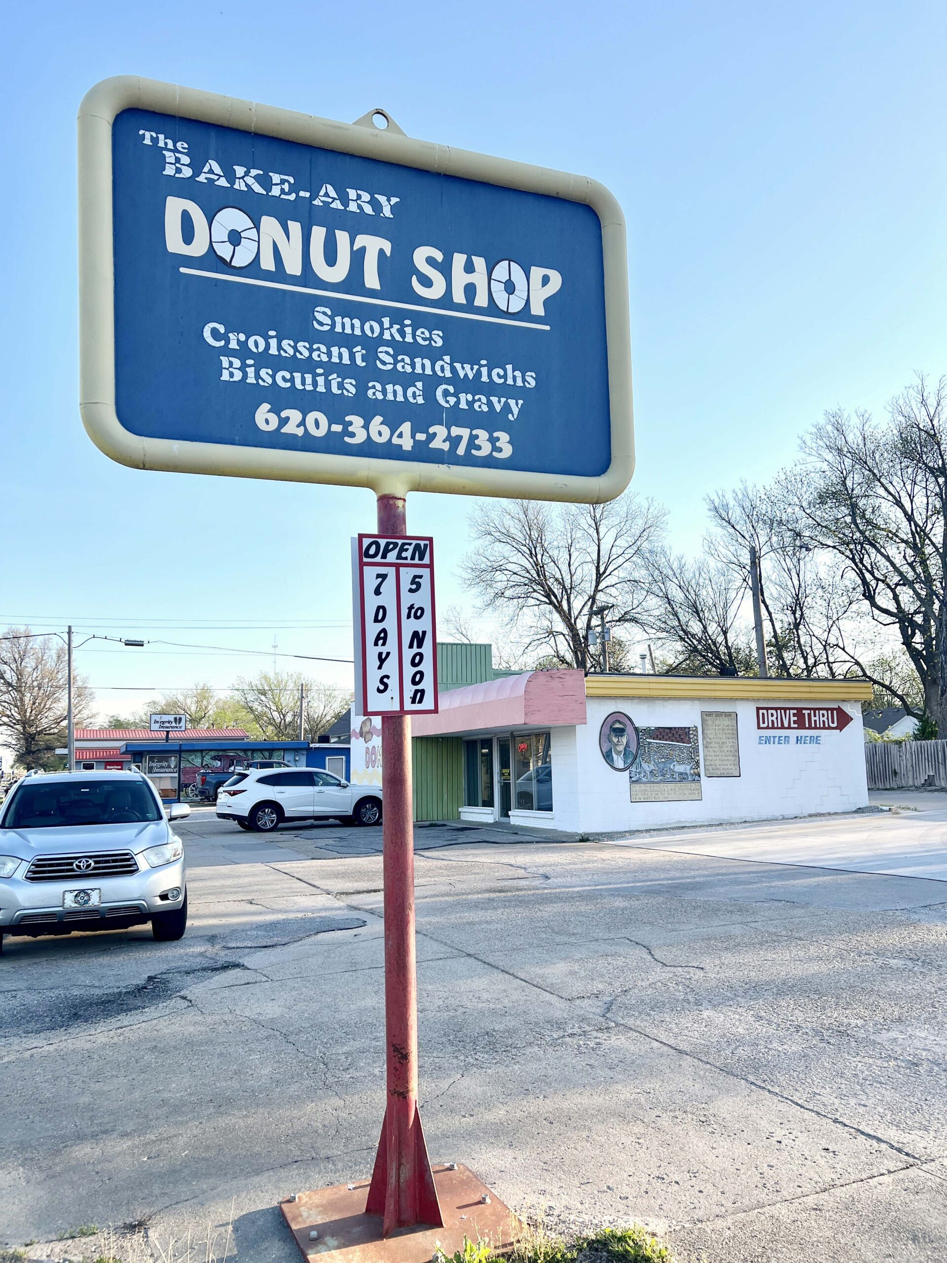 Bake-Ary sells fresh donuts daily in Burlington, Kansas.