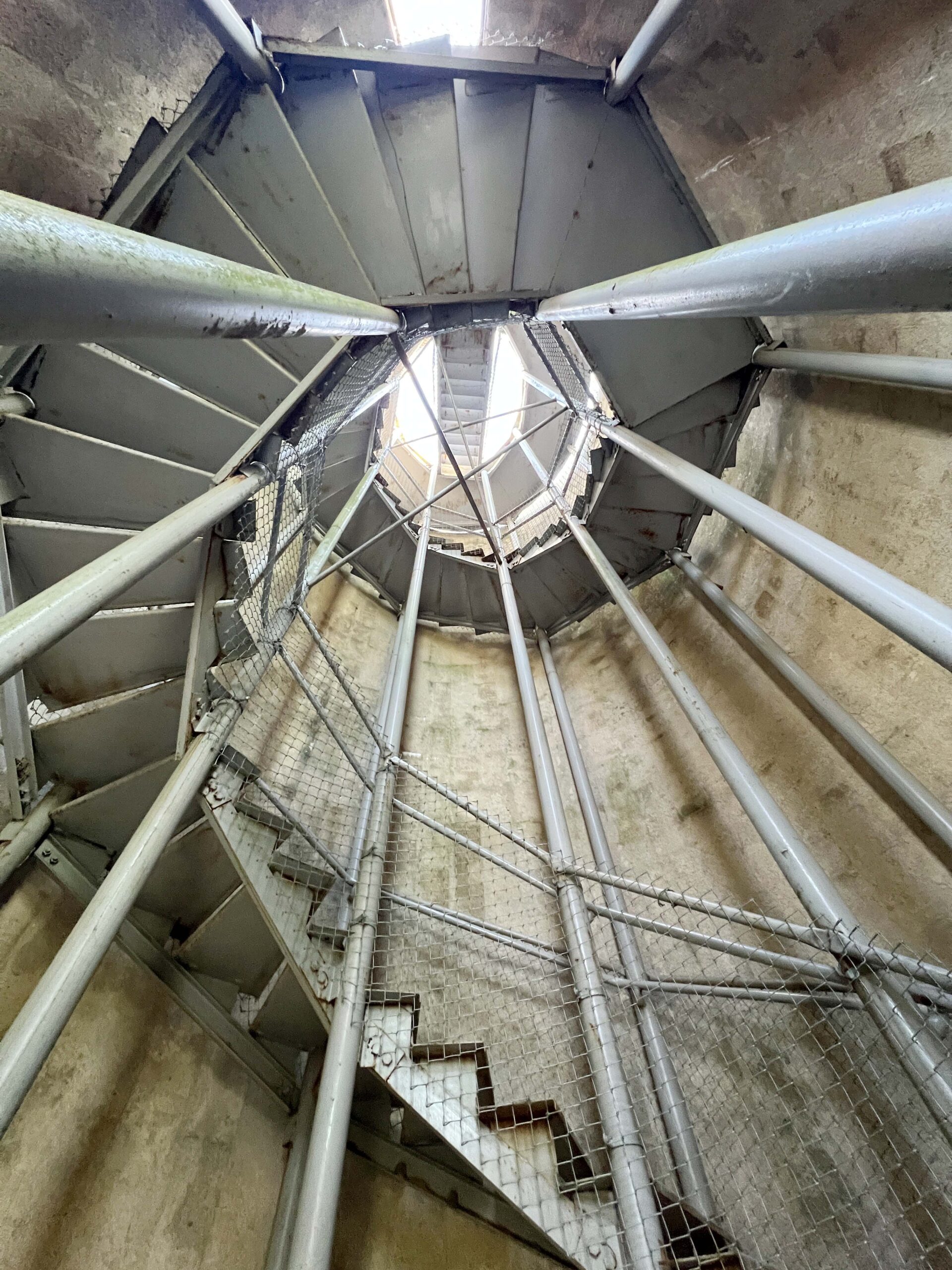 Stairwell looking up at Eagle's Nest Tower