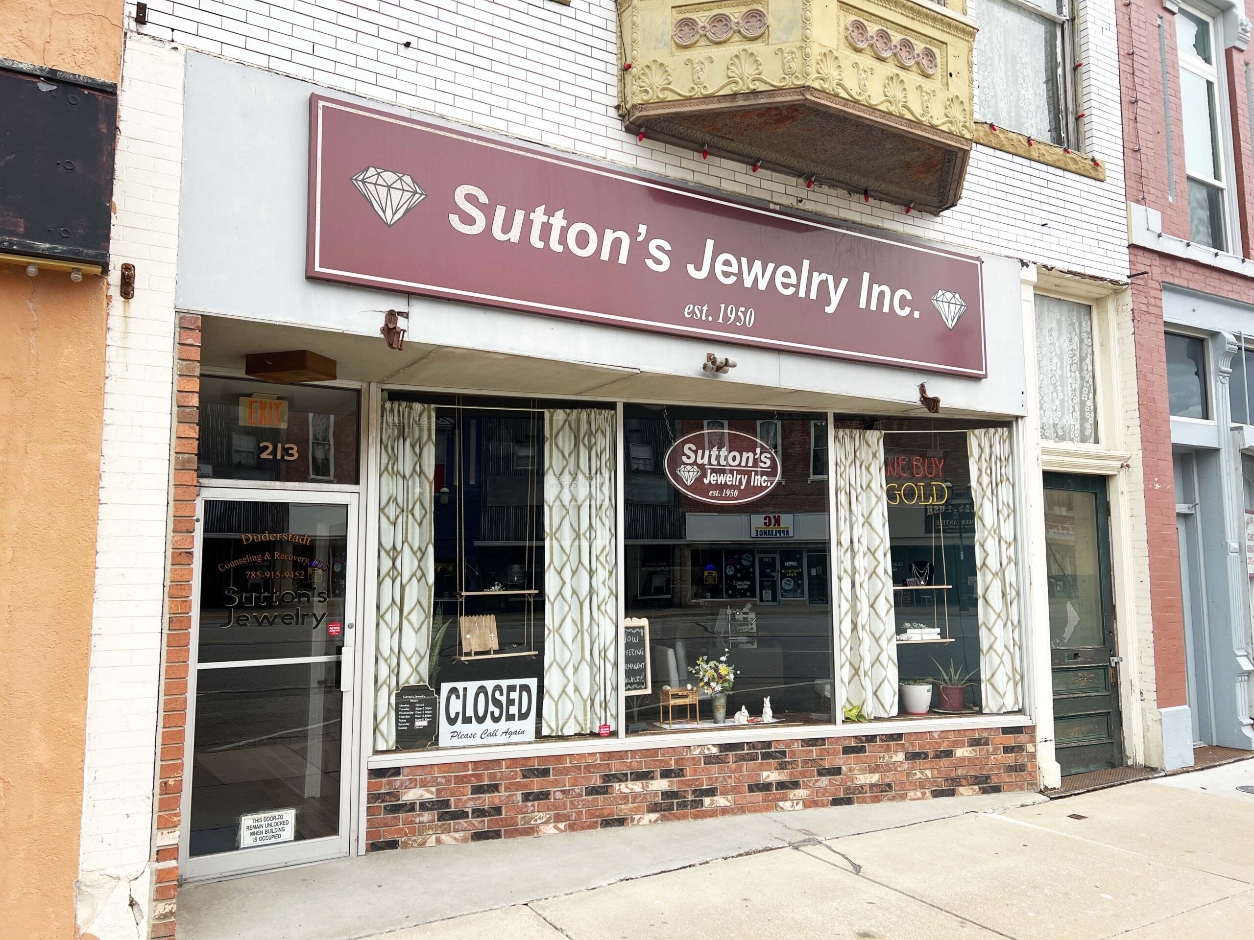 Sutton's Jewelry on Main Street in Ottawa, Kansas has served customers since 1950.