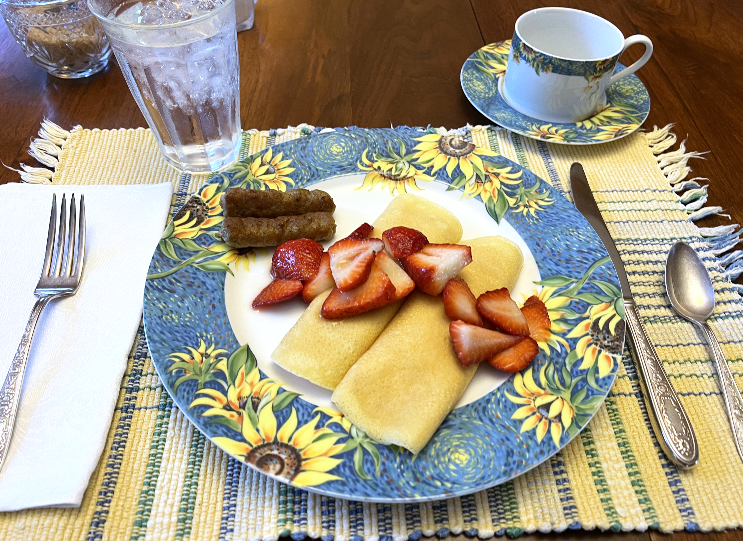 Crepes are a signature breakfast entree at the Painted Lady Bed and Breakfast in Ottawa, Kansas.