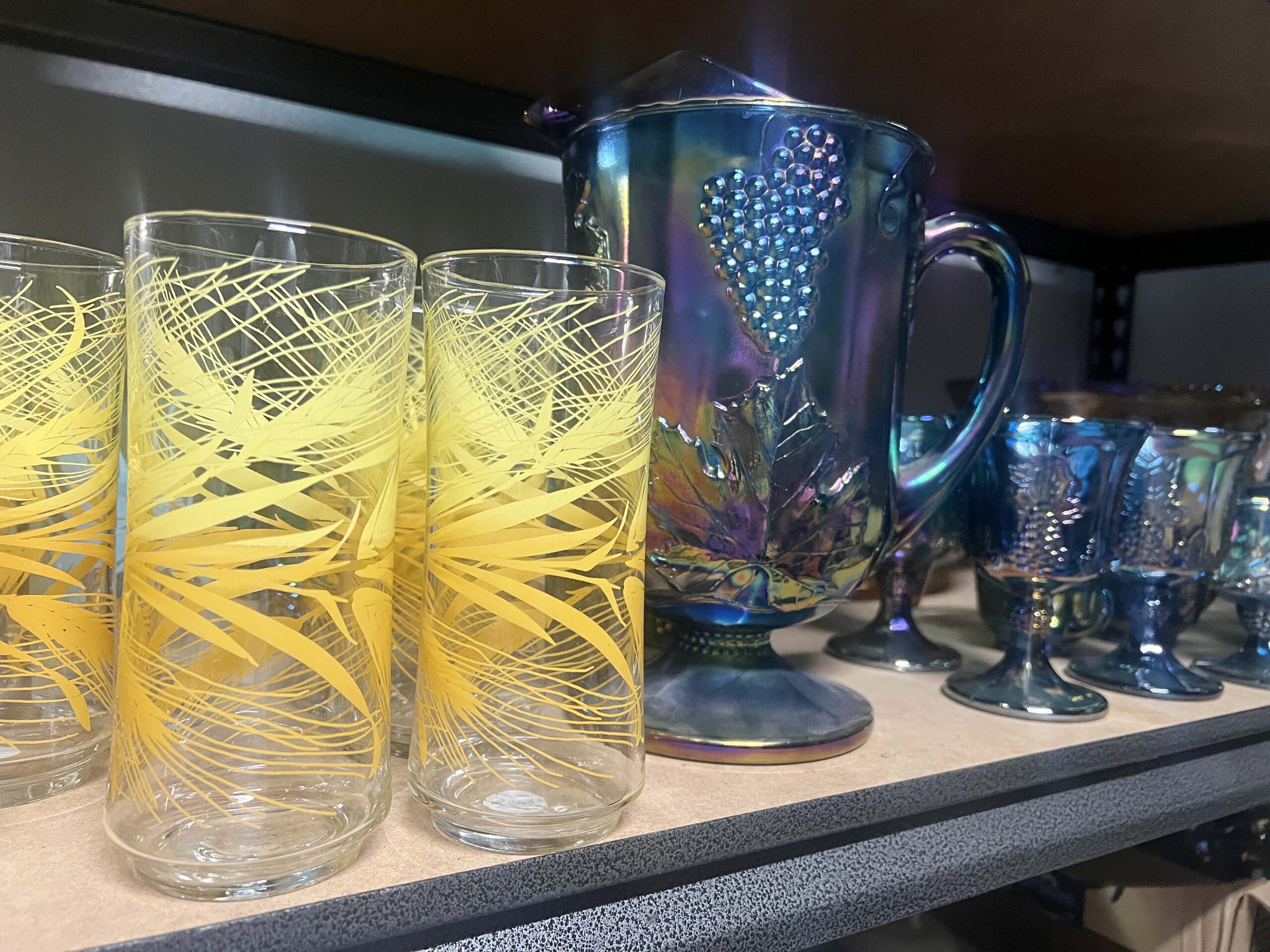 Kim's Corners sells a large inventory of antique glassware.
