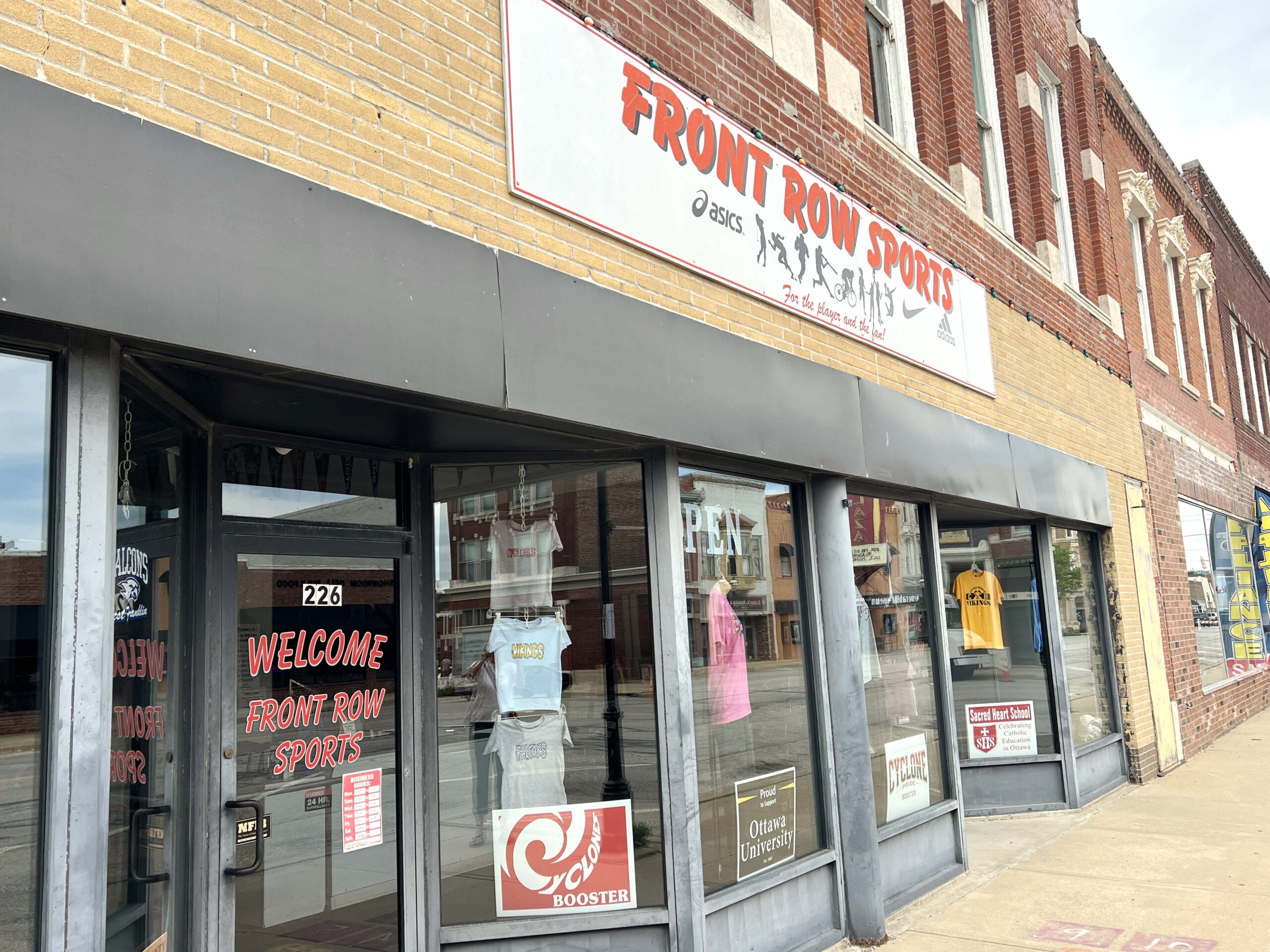 Front Row Sports makes custom screen-printed merchandise.