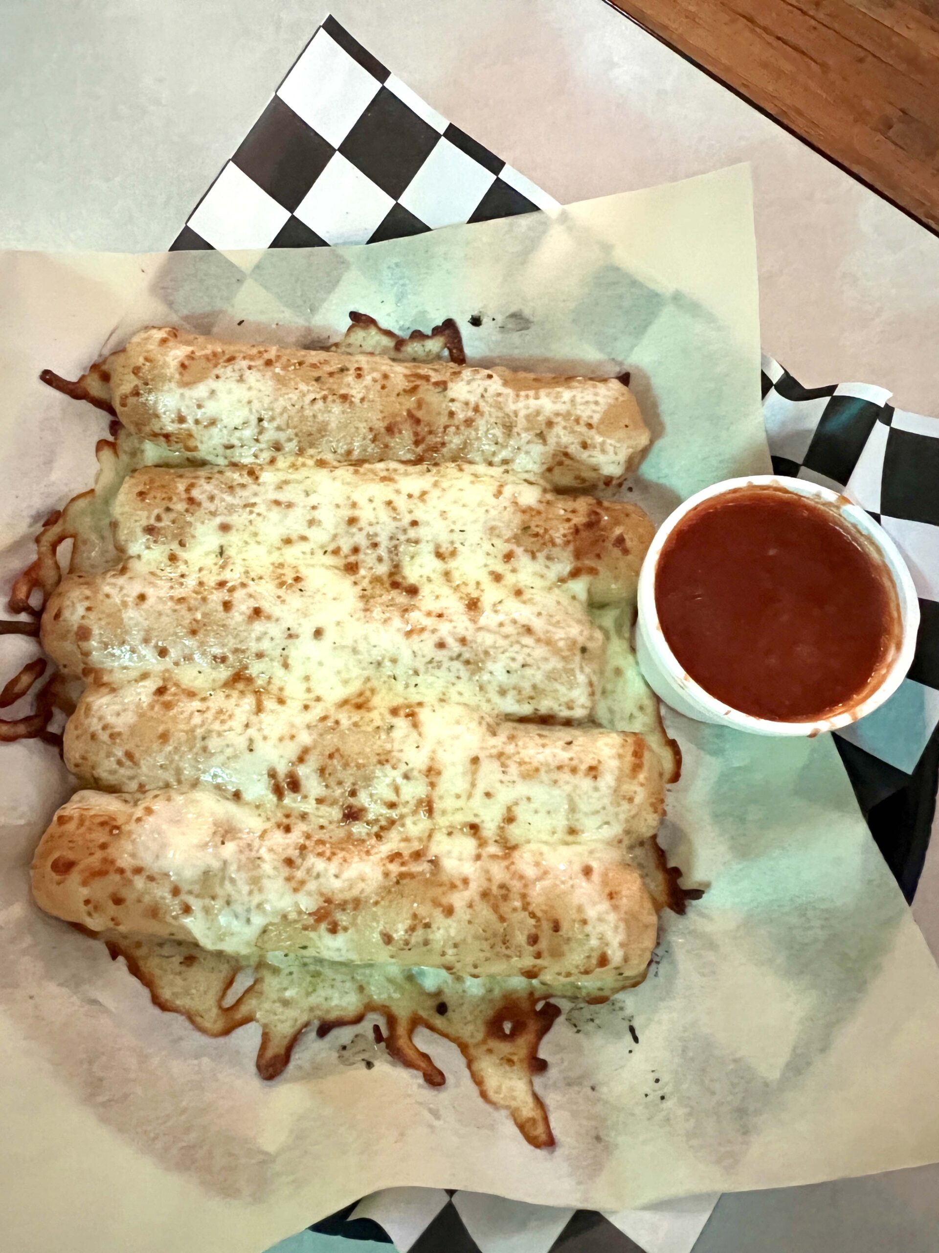 Cheese Sticks are a popular starting meal at Pizza Time in Ottawa, Kansas.