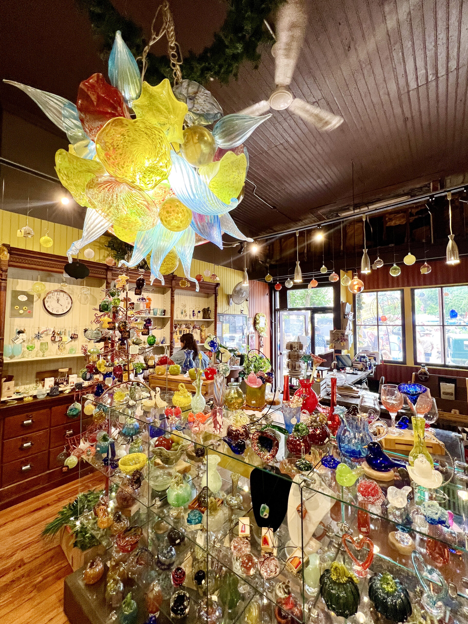 Shop for hot glass creations or watch it made at More Than Lemons in Holton, Kansas.