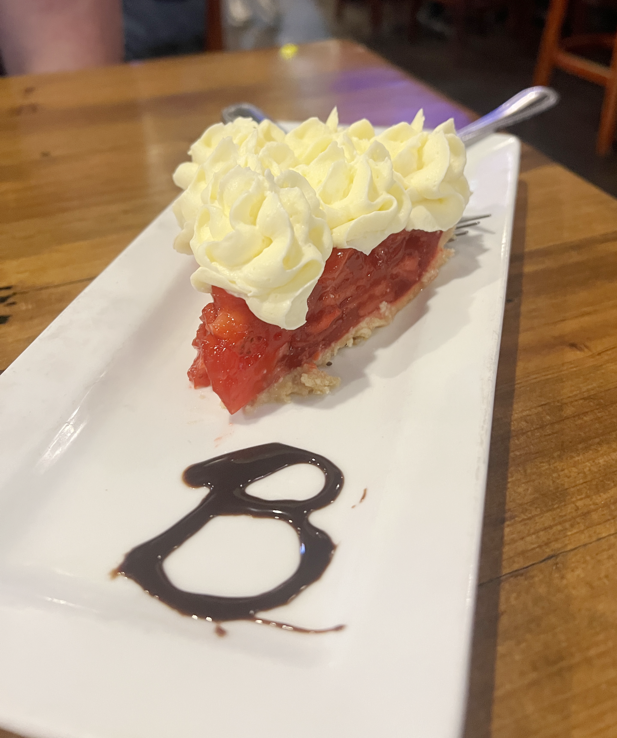 Strawberry Pie is one of the dessert options at Boomer's. 
