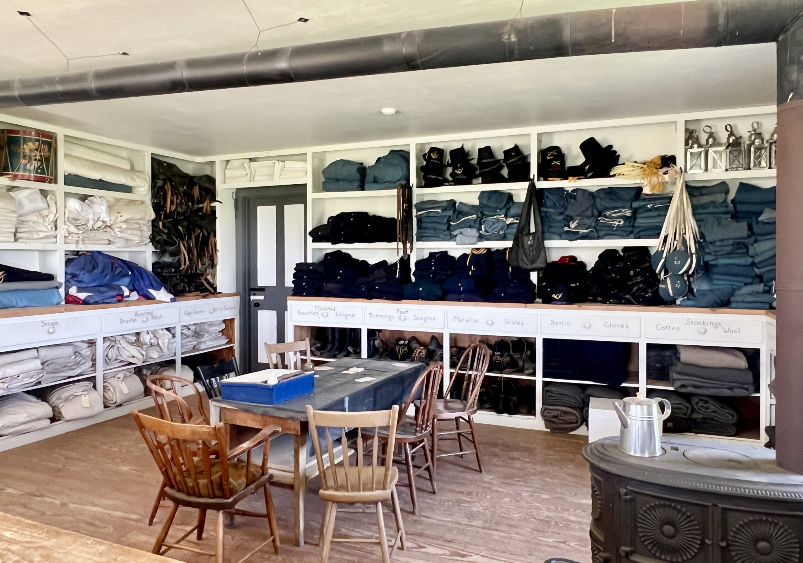 Supplies room at Fort Larned Historic Site. 