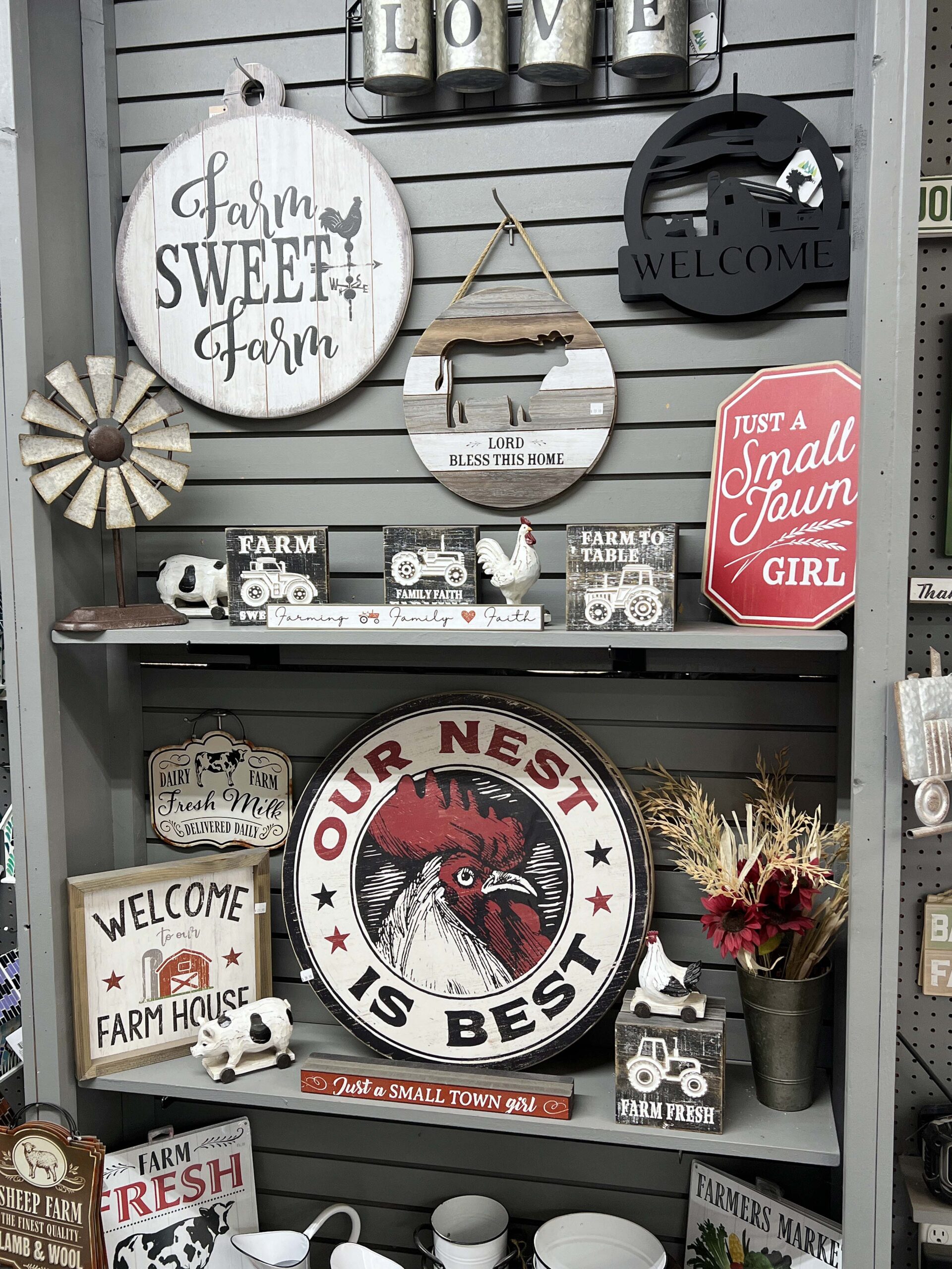 Mill Creek Lumber Supply sells home accents and Kansas-made products.