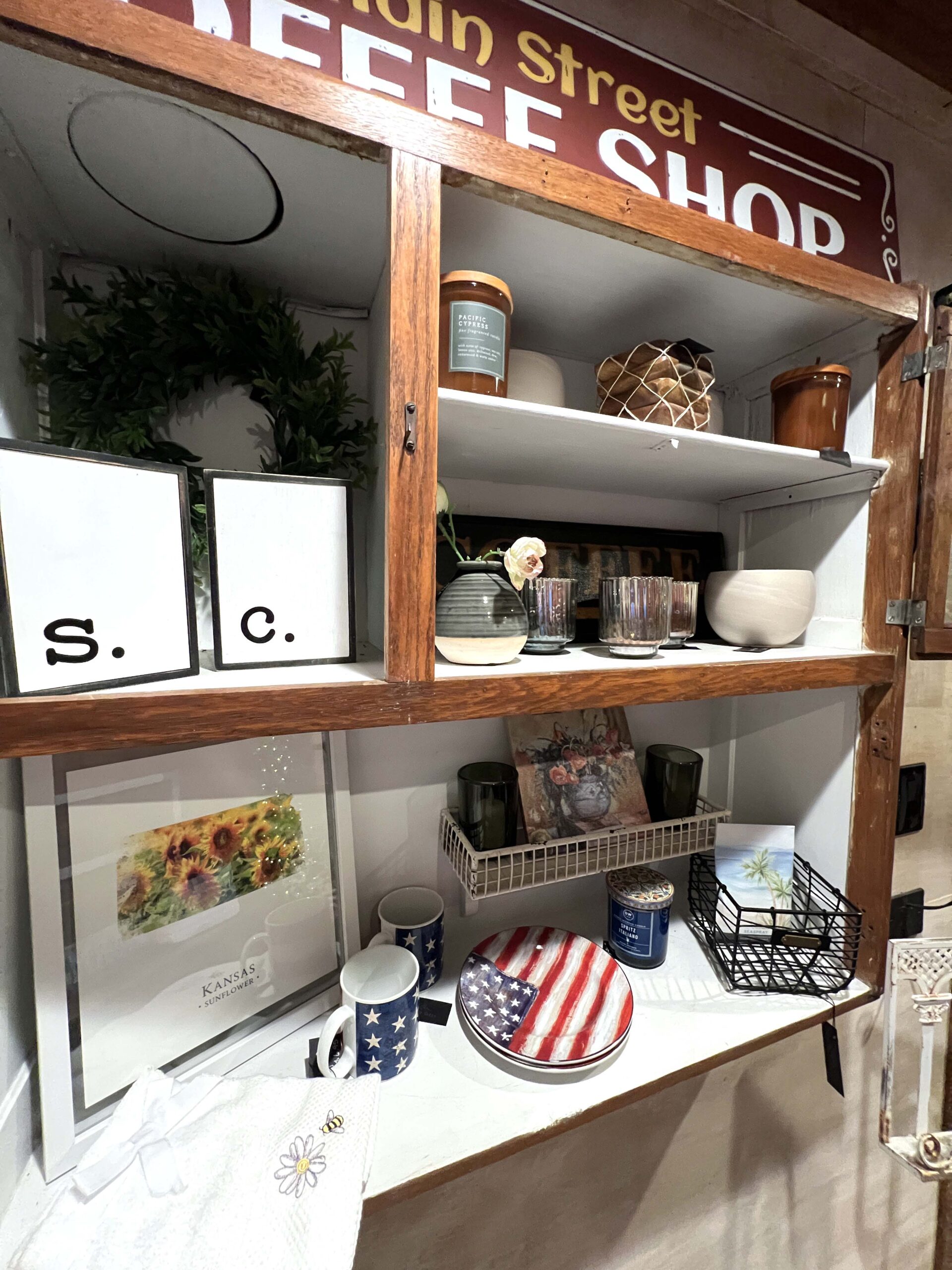 Most of the inventory caters to shoppers seeking a refined rustic or farmhouse decor style.