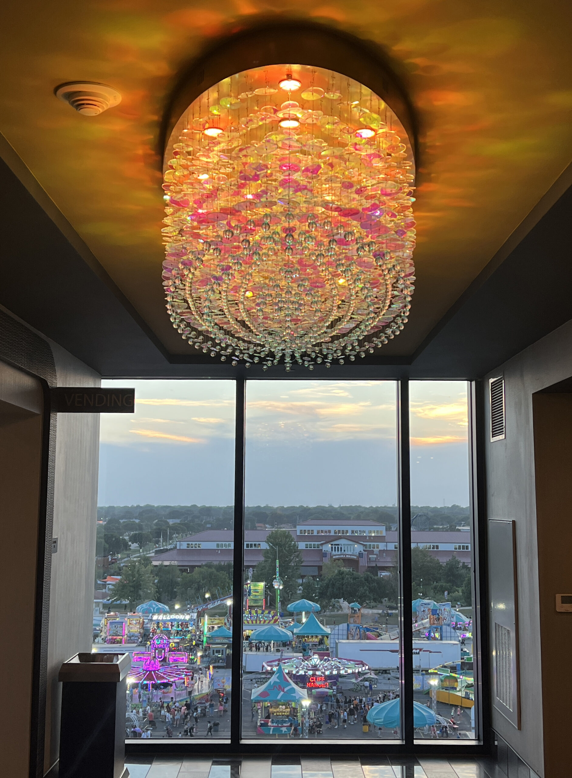 Grand Island Casino hotel hallway view of the Nebraska State Fair. 