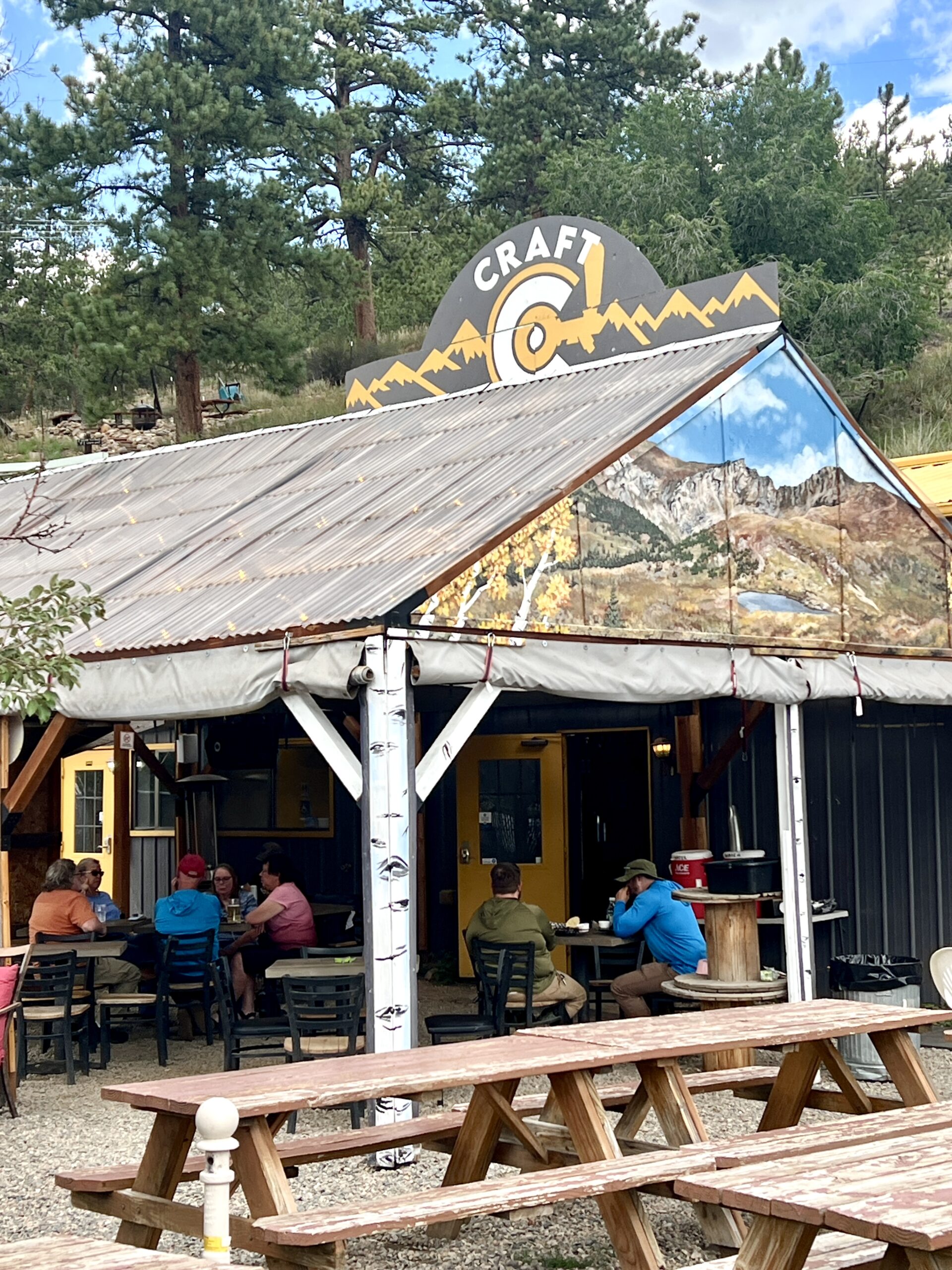 Craft Mountain Brewing serves barbecue and beer. 