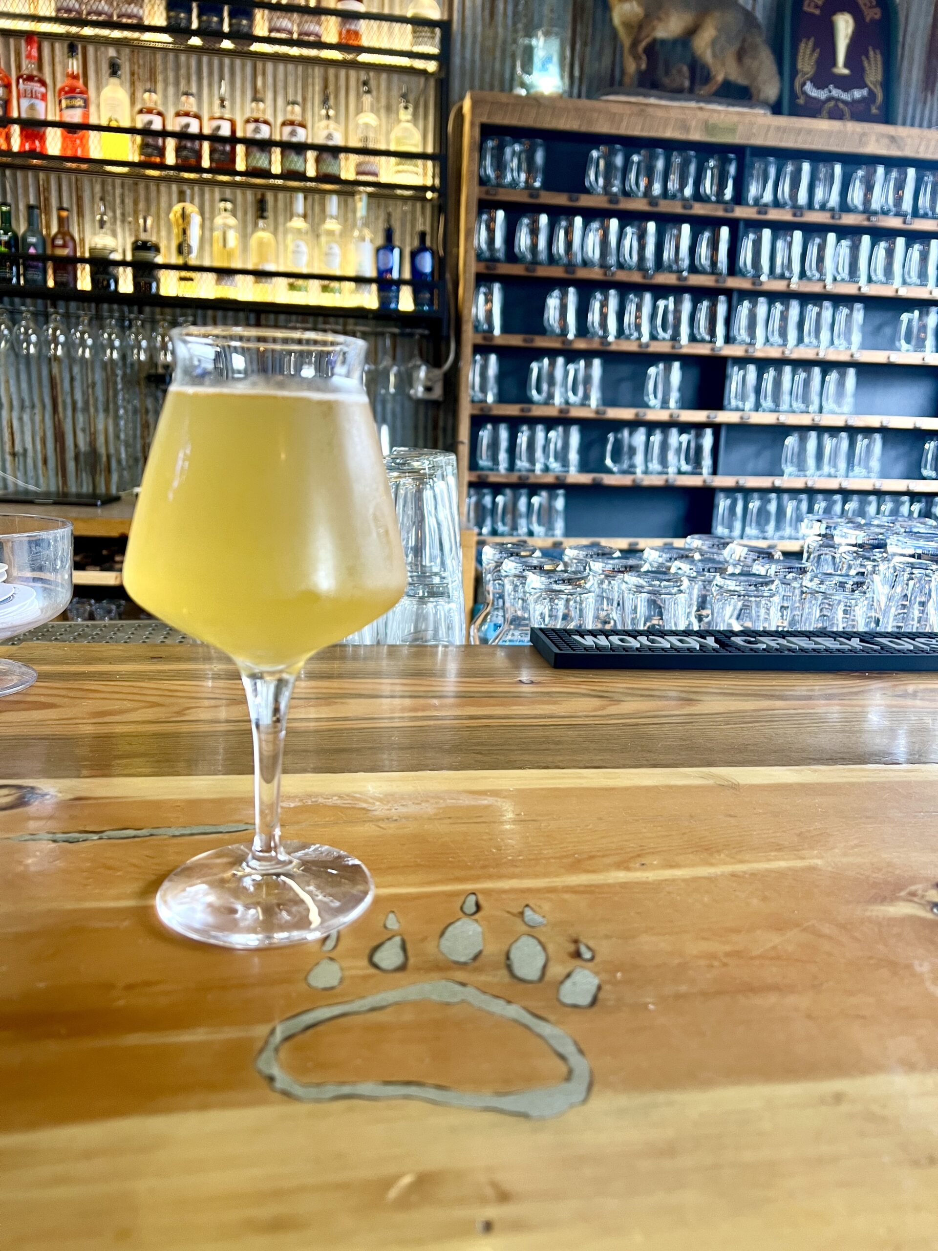 Craft beer served at the taproom bar. 