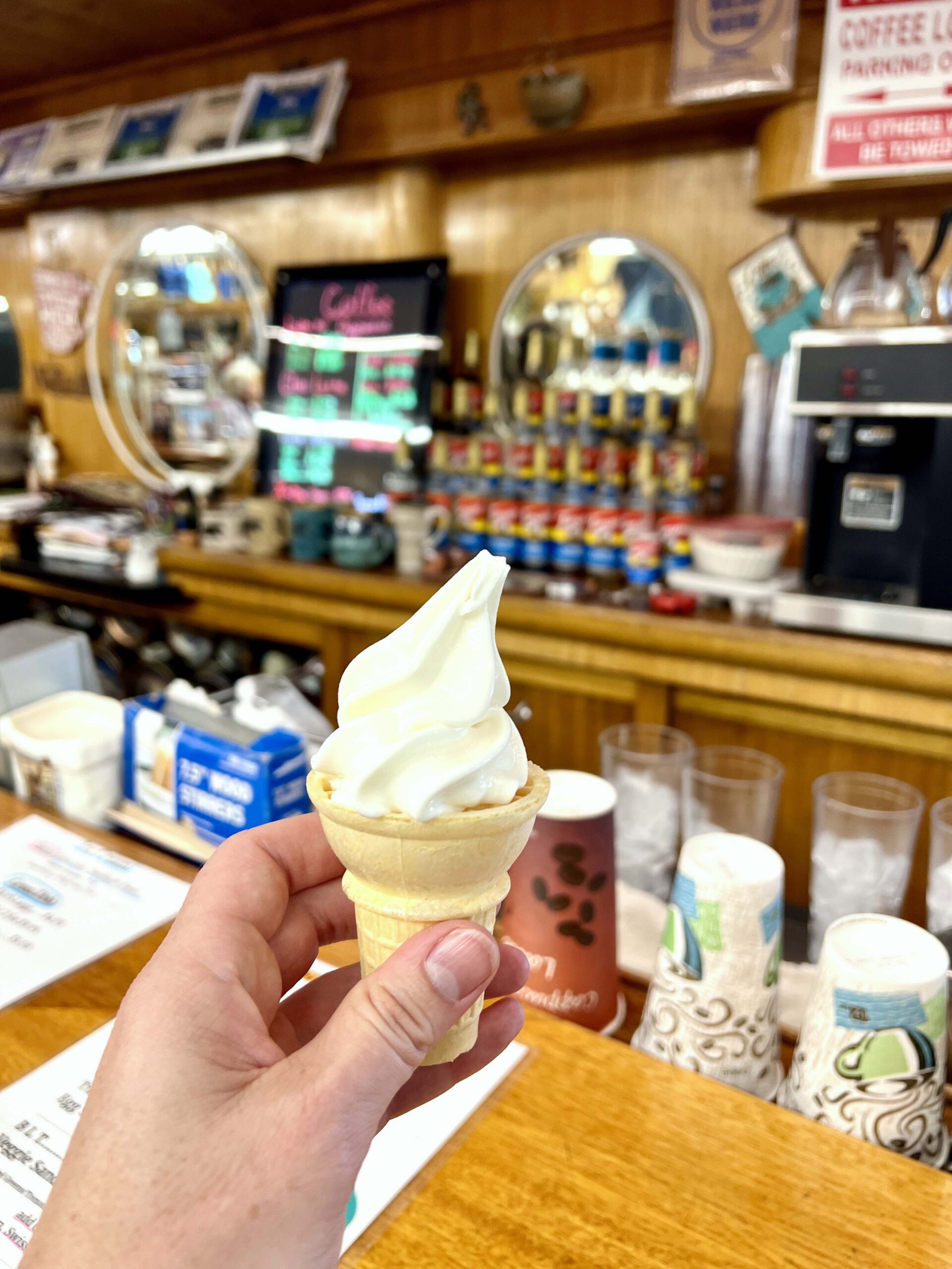 The Knotty Pine is much more than a place to order soft-serve ice cream, although it's very tasty.