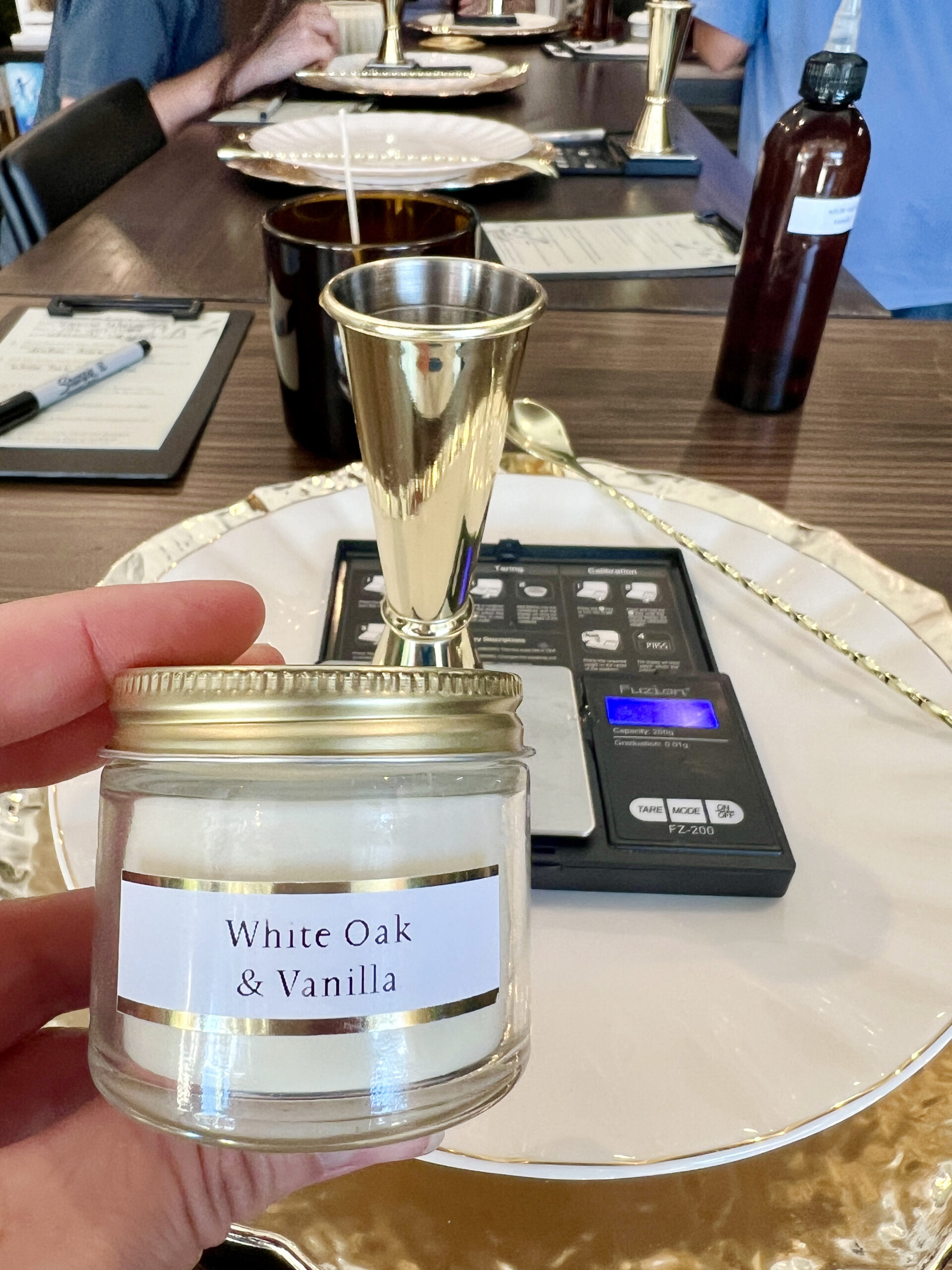 Choosing the candle scent to use in the candle studio session was easy.